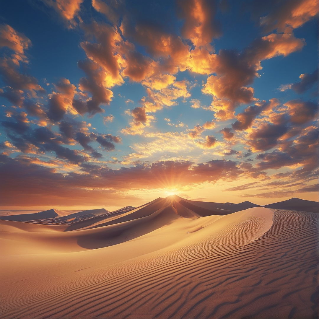 Golden Dunes at Sunrise