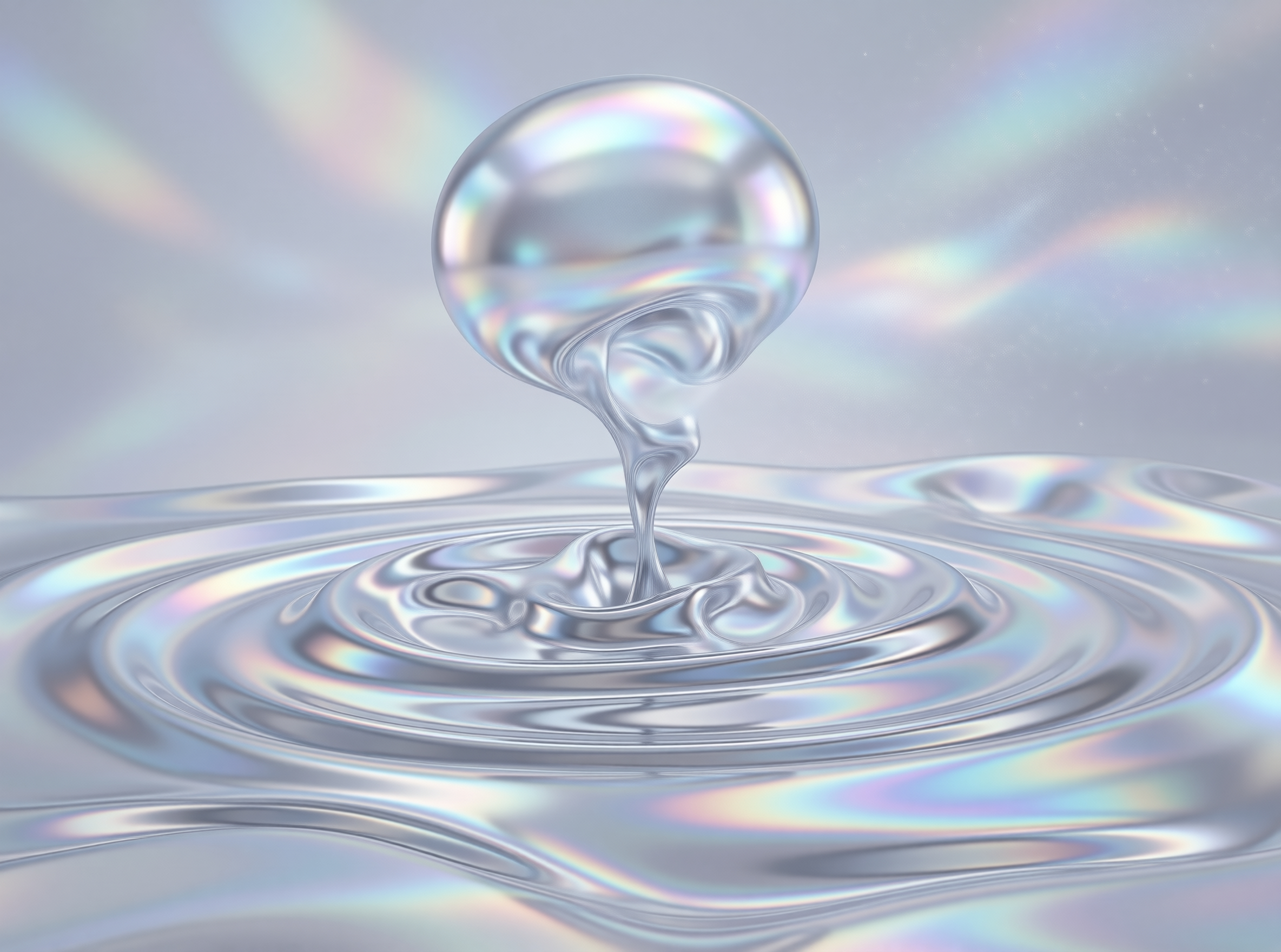 Iridescent Liquid Drop