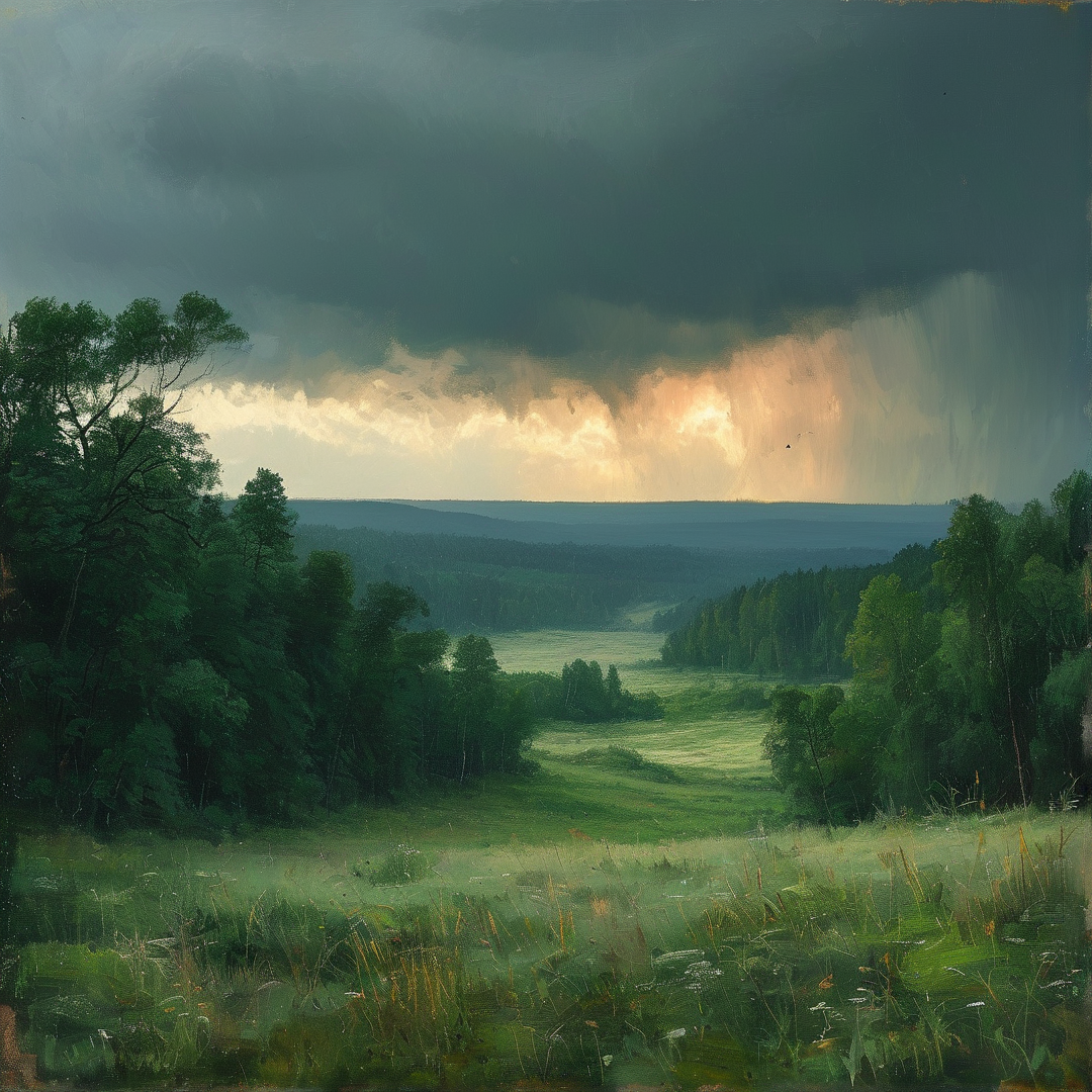 Storm Light Over Valley