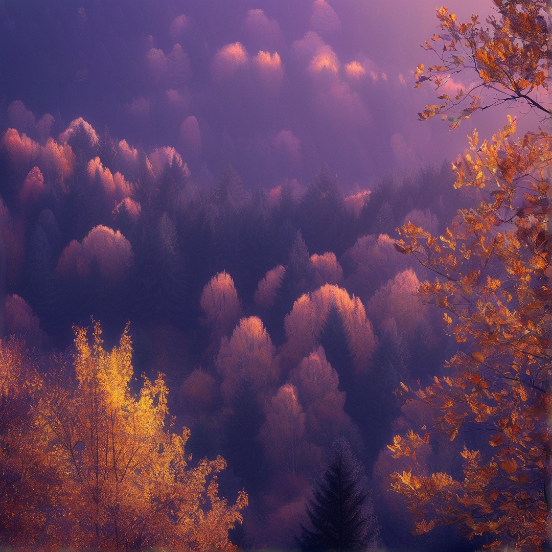 Mystical Purple Forest
