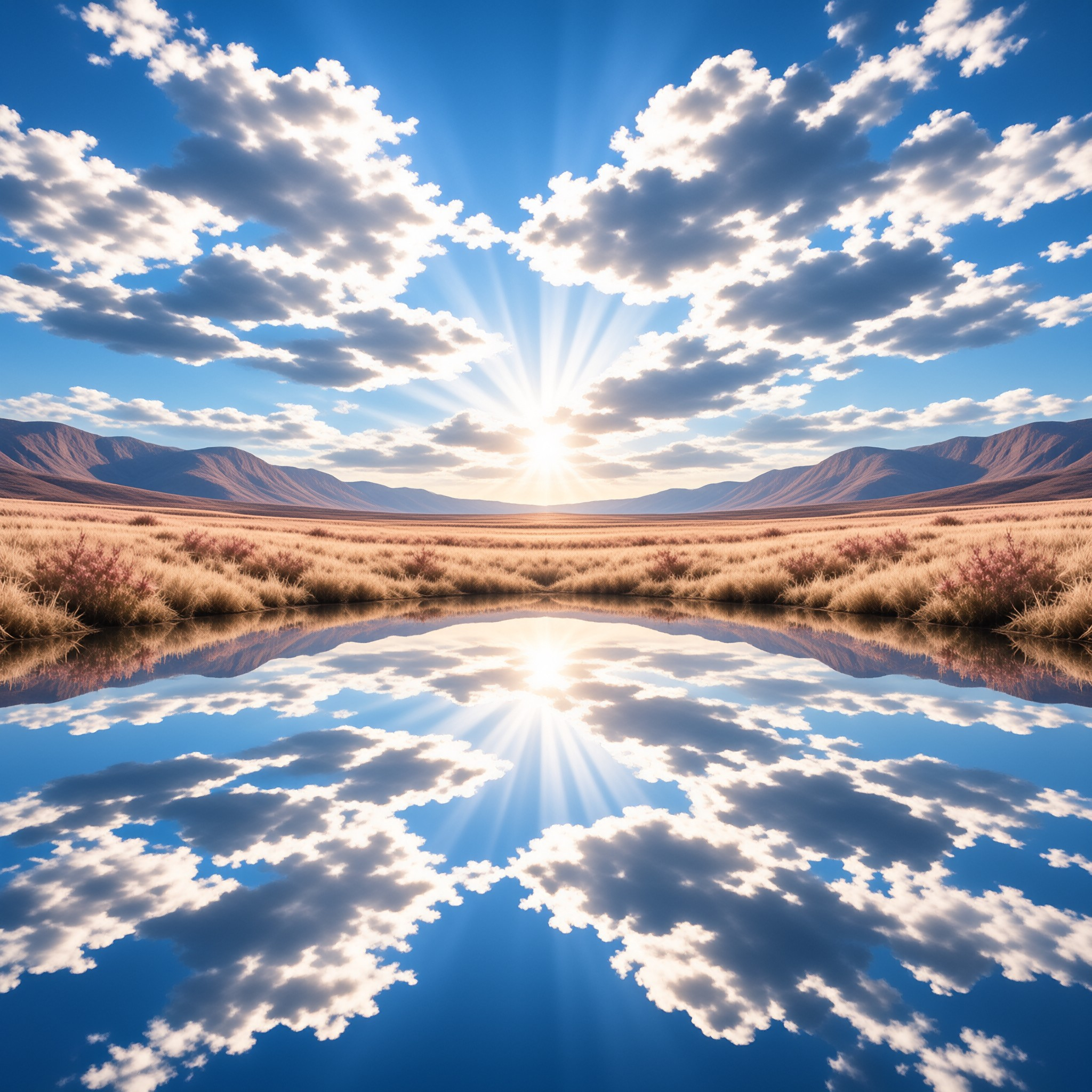 Serene Reflected Valley
