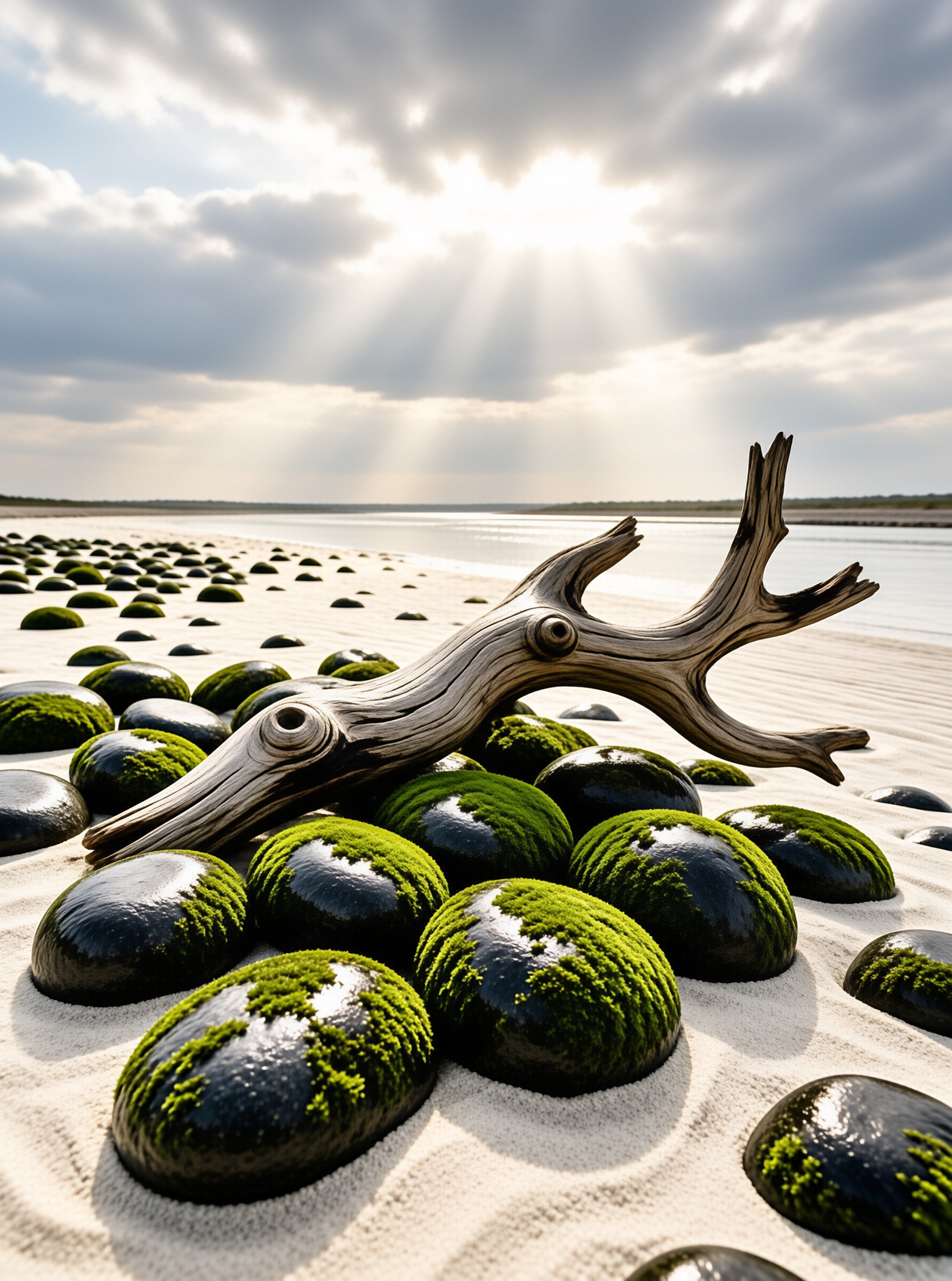 Mossy Stones and Driftwood