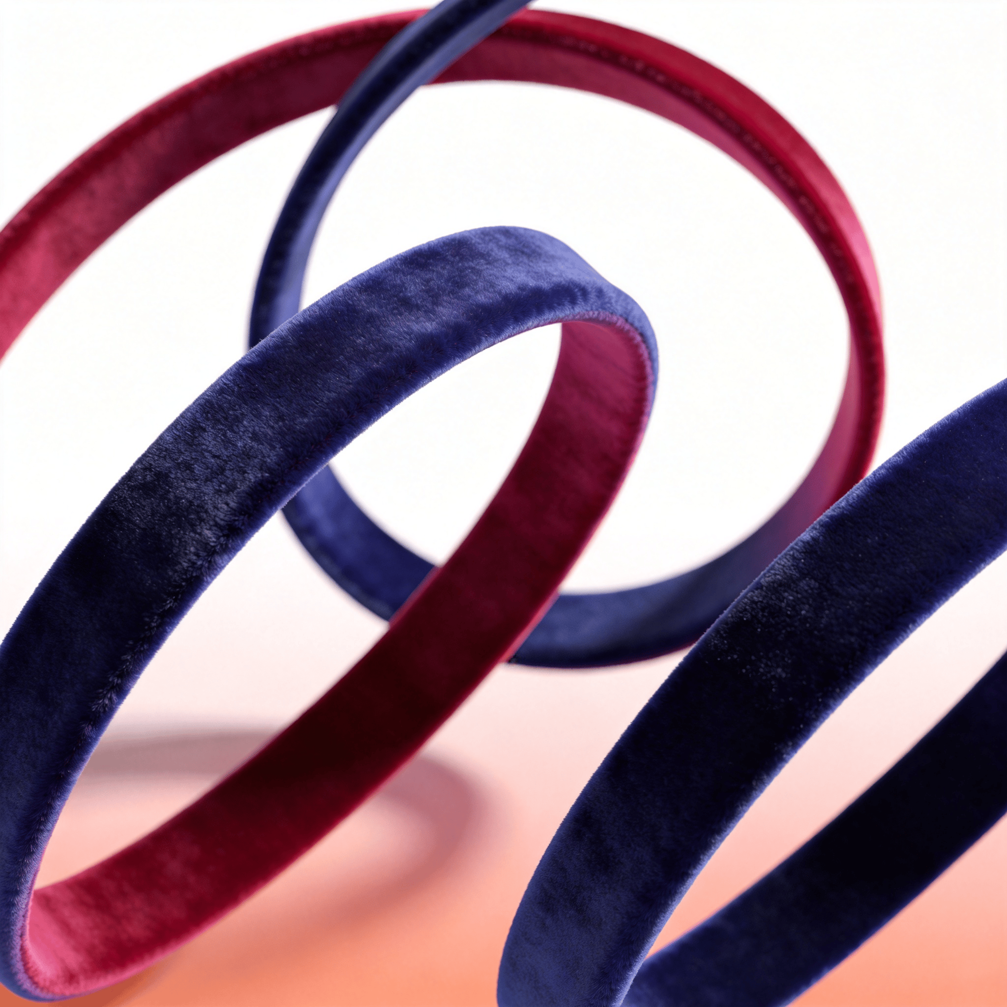 Velvet Curved Ribbon Study