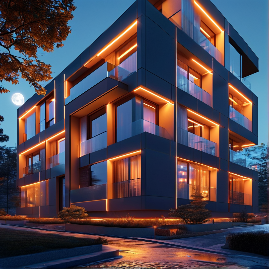 Modern Apartment at Dusk
