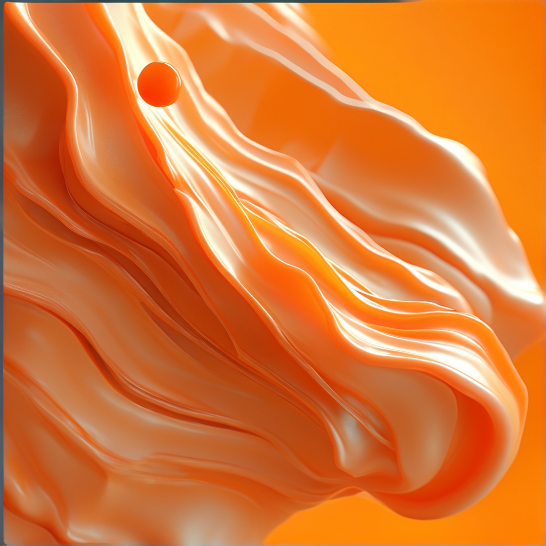 Abstract Orange Flow