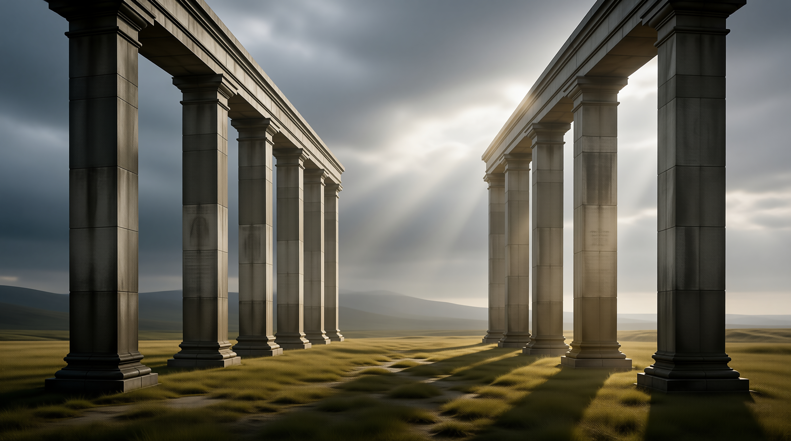 Ancient Columns in Light