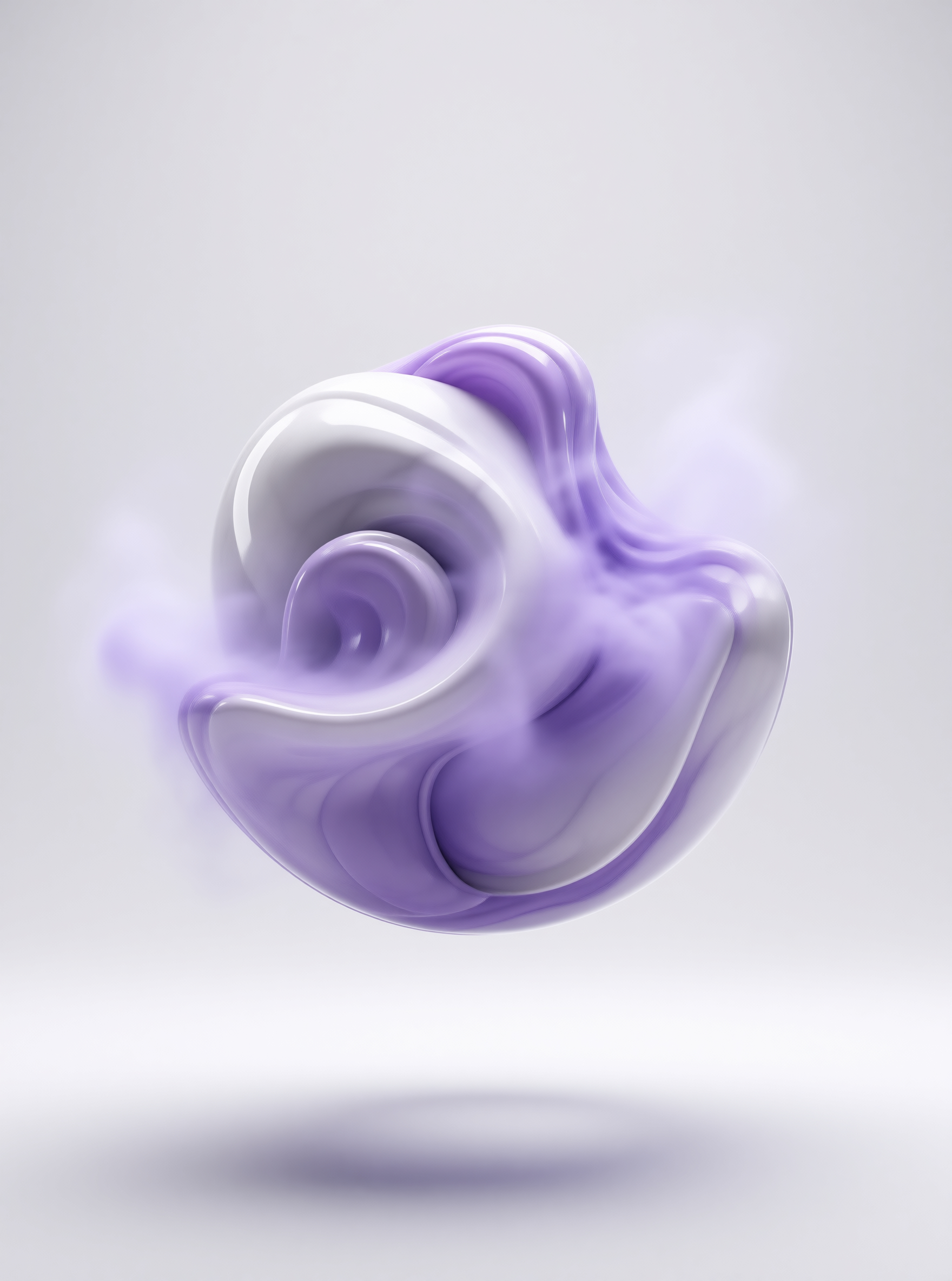 Abstract Purple Fluid Spiral