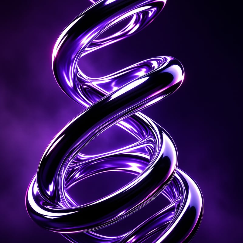 Twisted Purple Ribbon