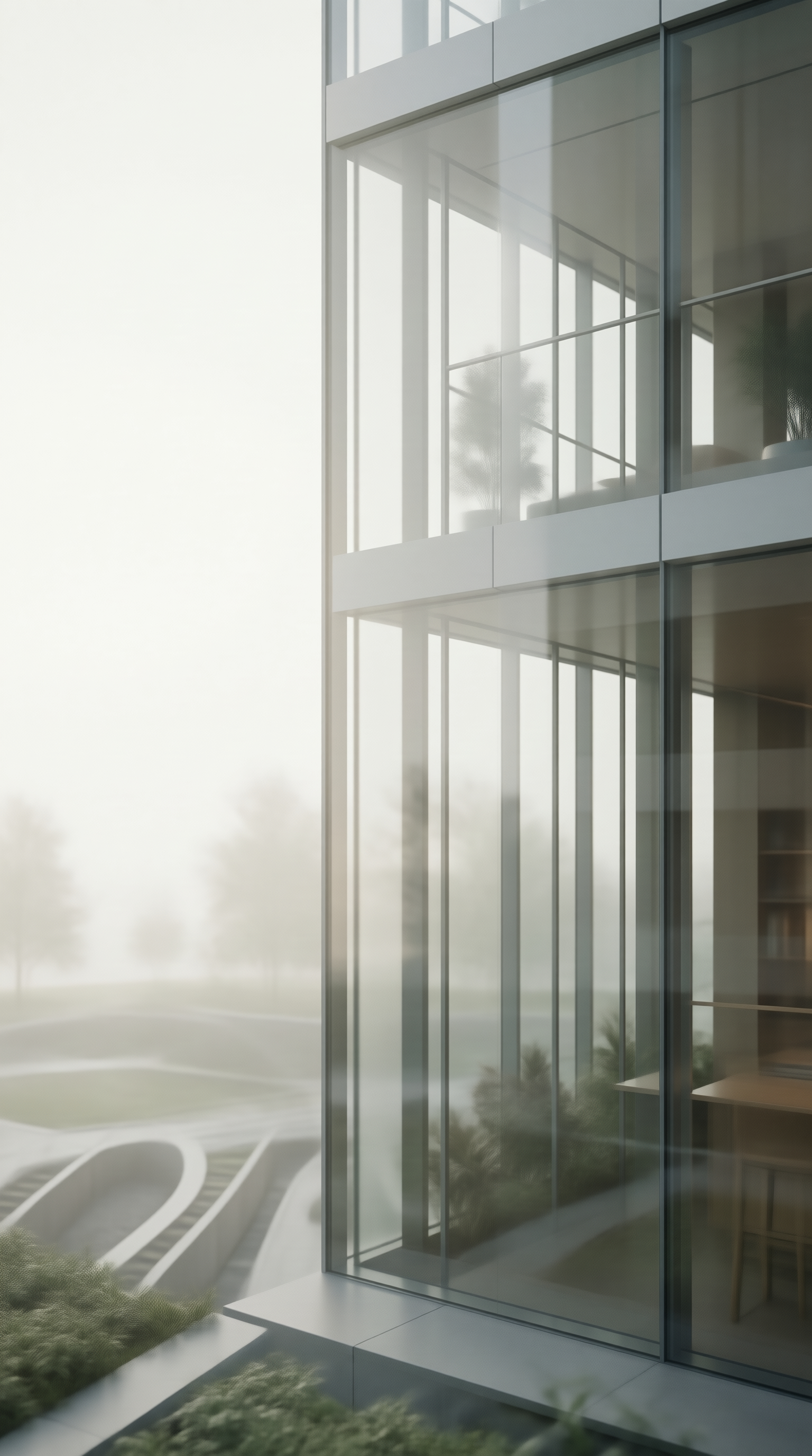 Foggy Glass Building Facade