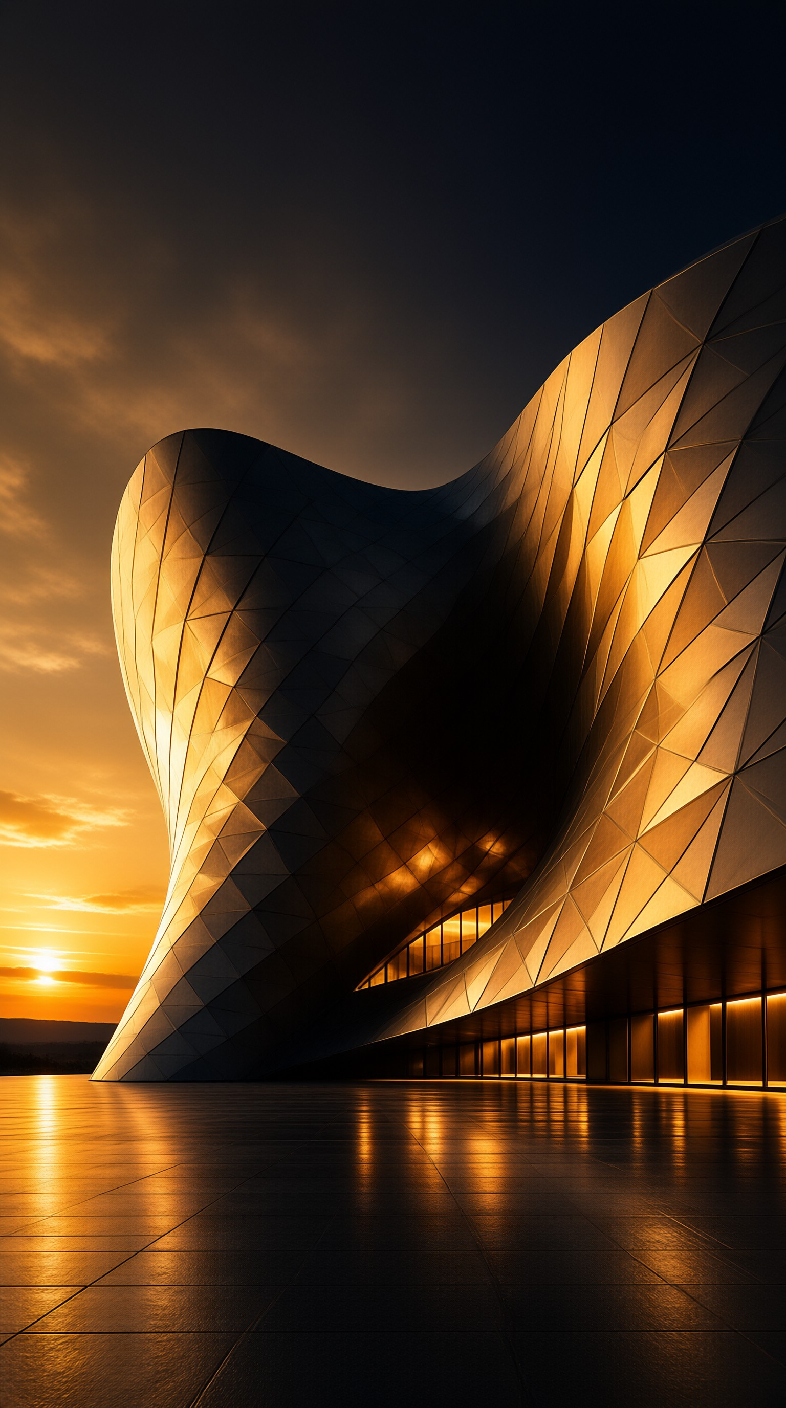 Modern Architecture at Sunset