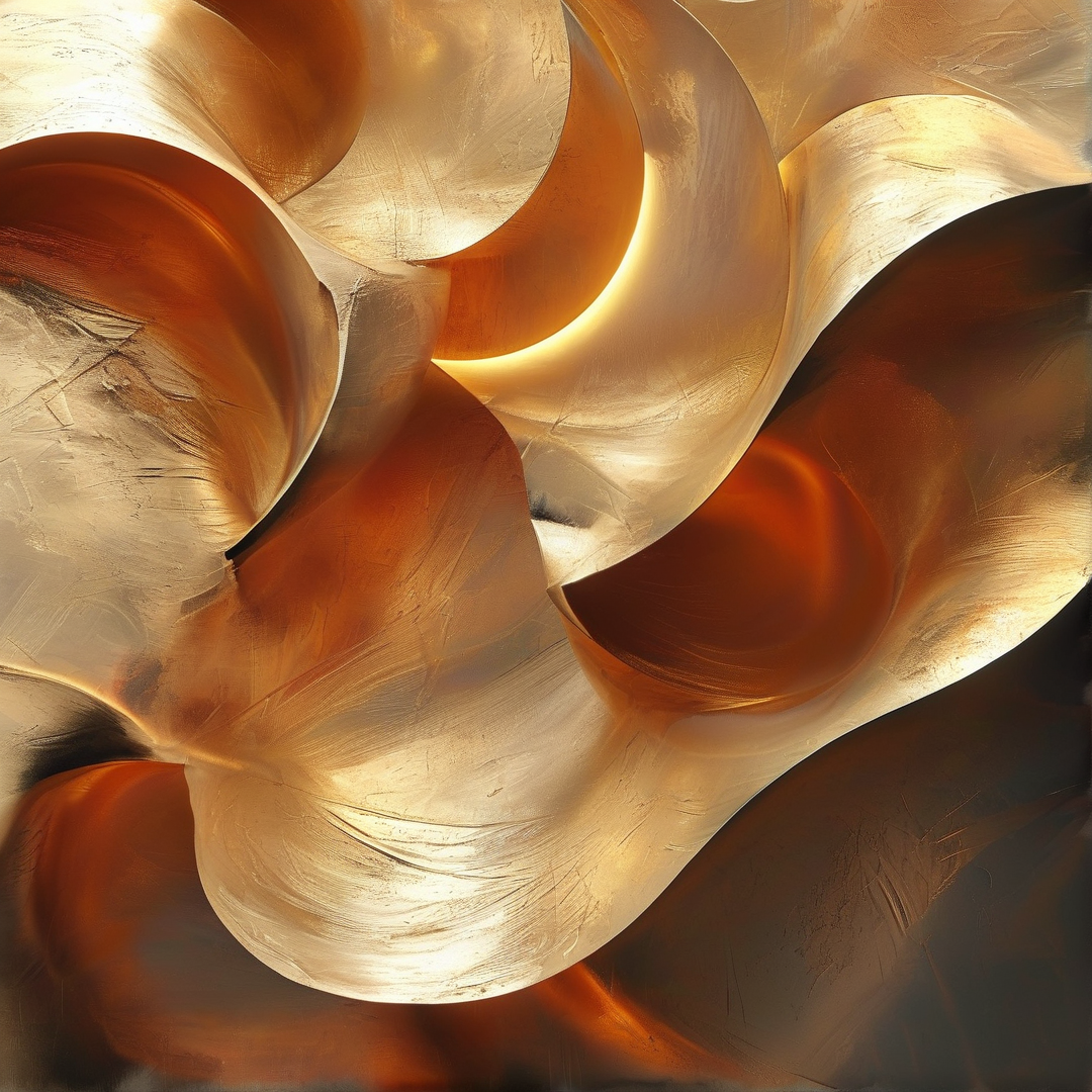 Golden Organic Sculpture