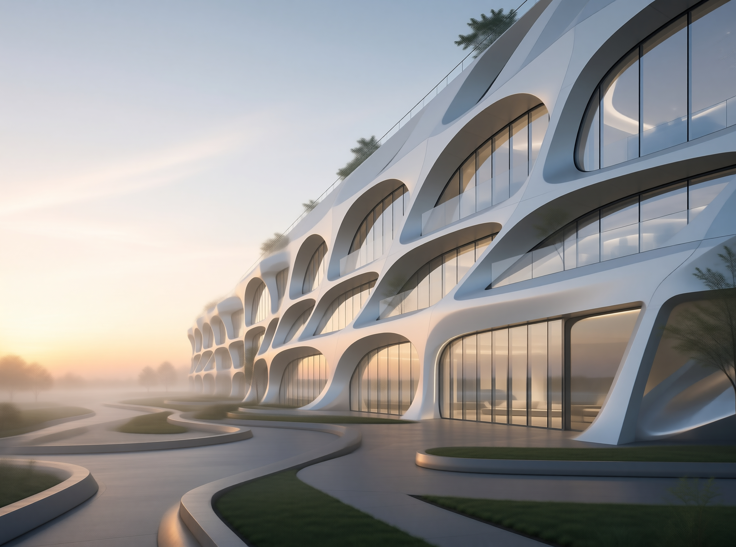 Futuristic Curved Architecture