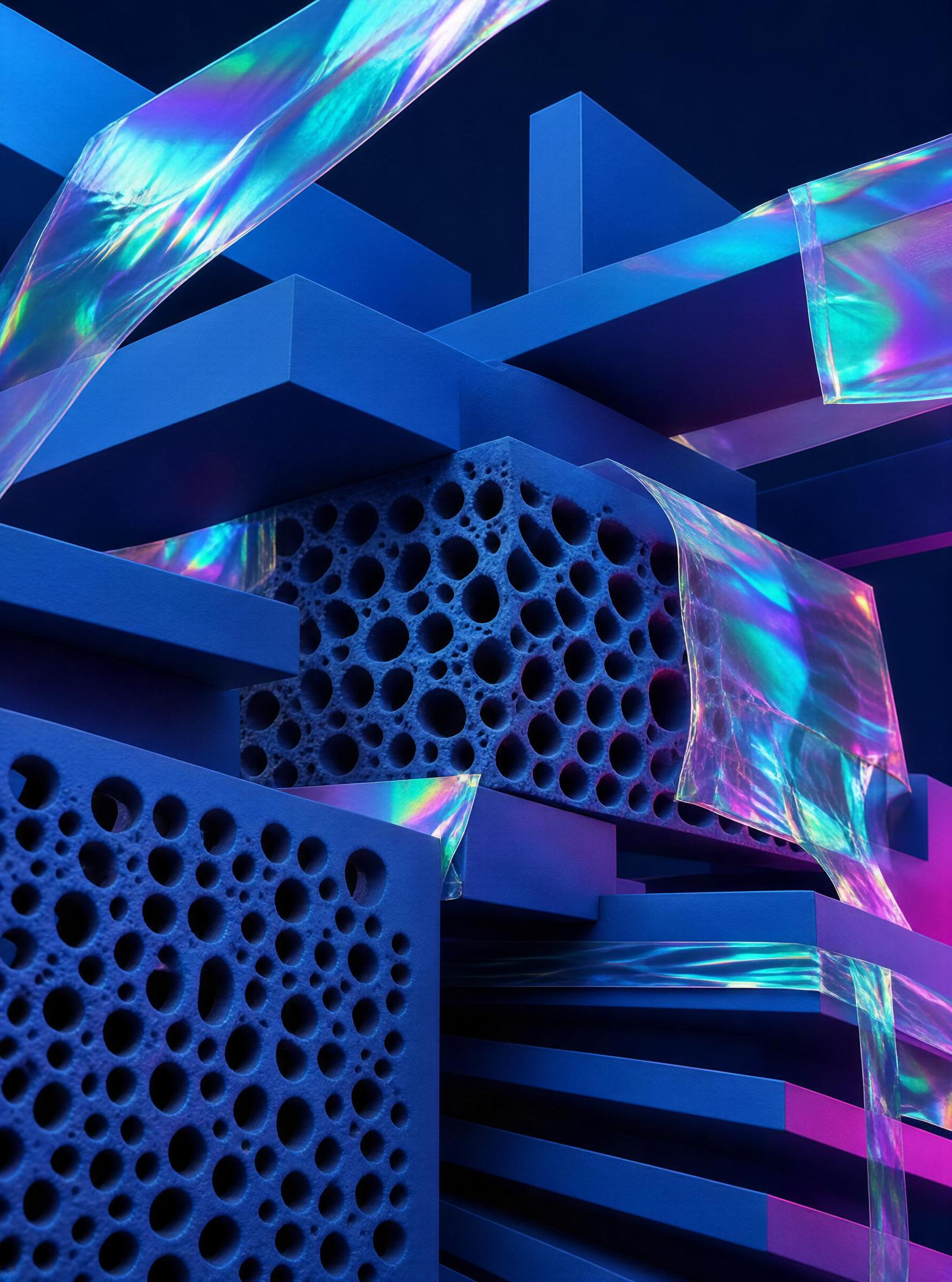 Abstract Geometric Structure with Holographic Films