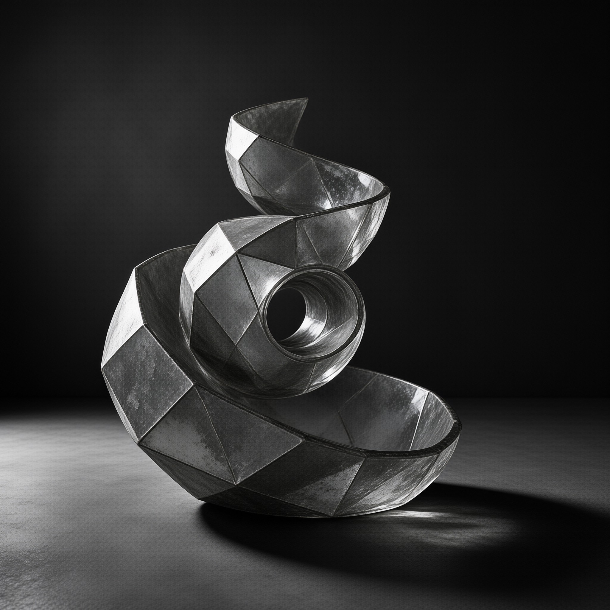 Faceted Spiral Sculpture