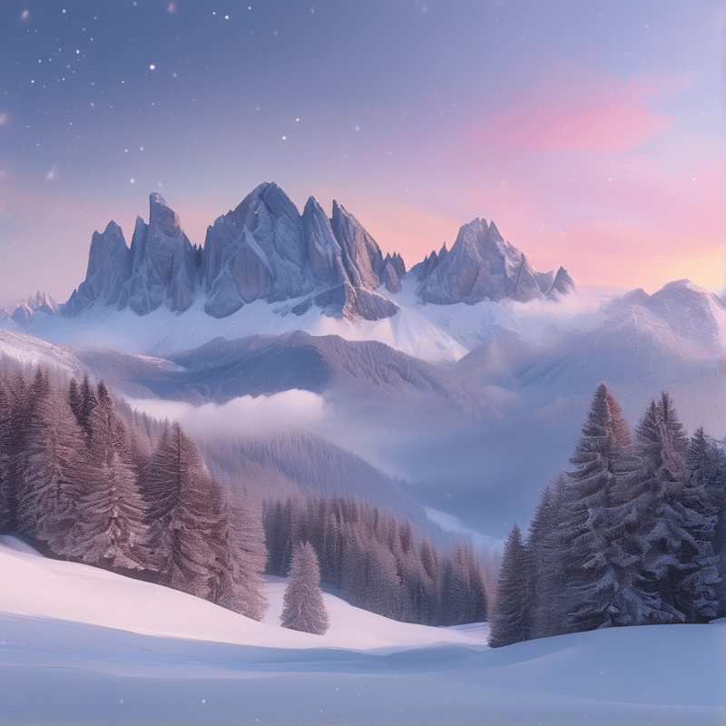 Winter Mountain Landscape