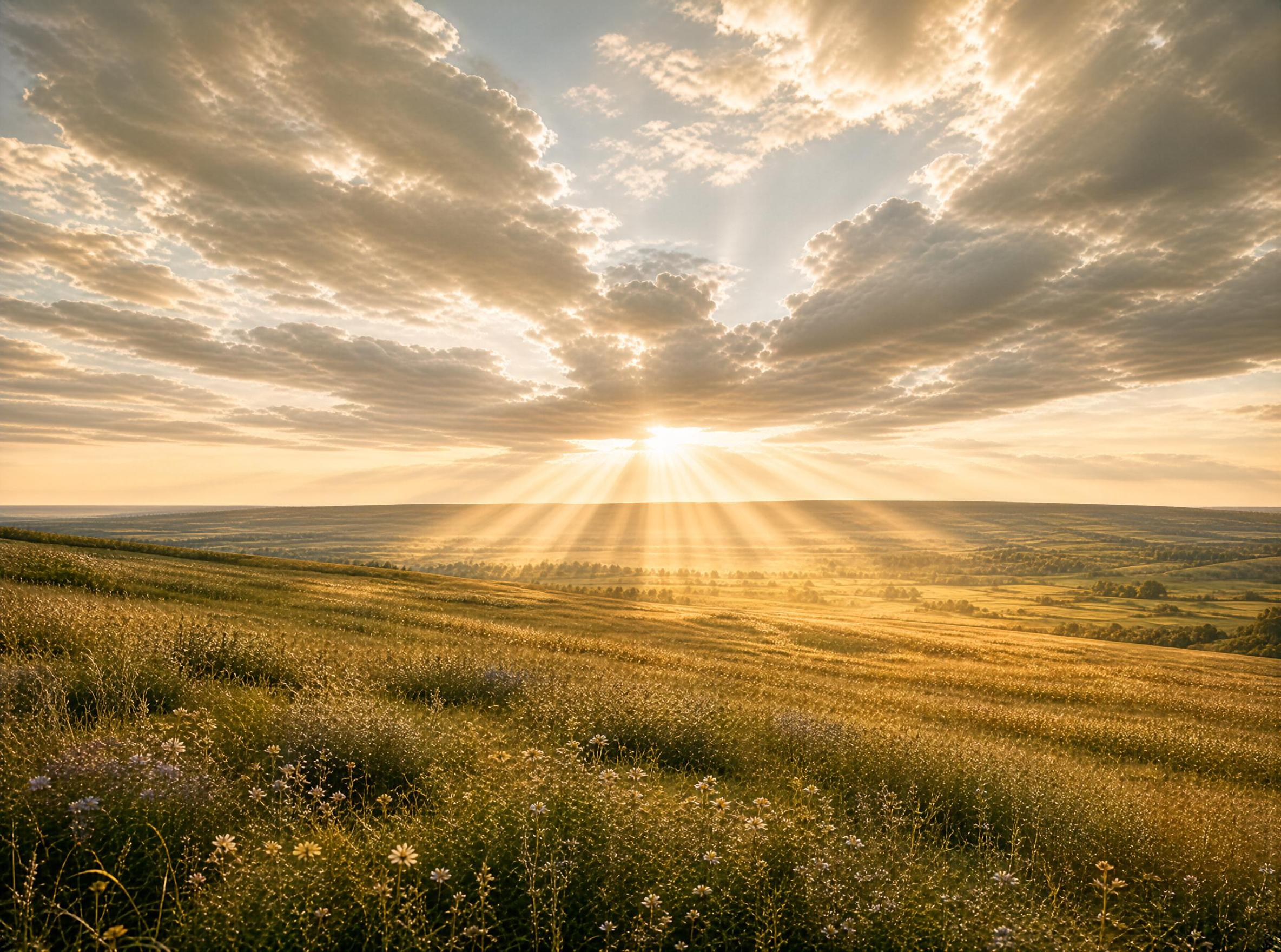 Sunrise Over the Field