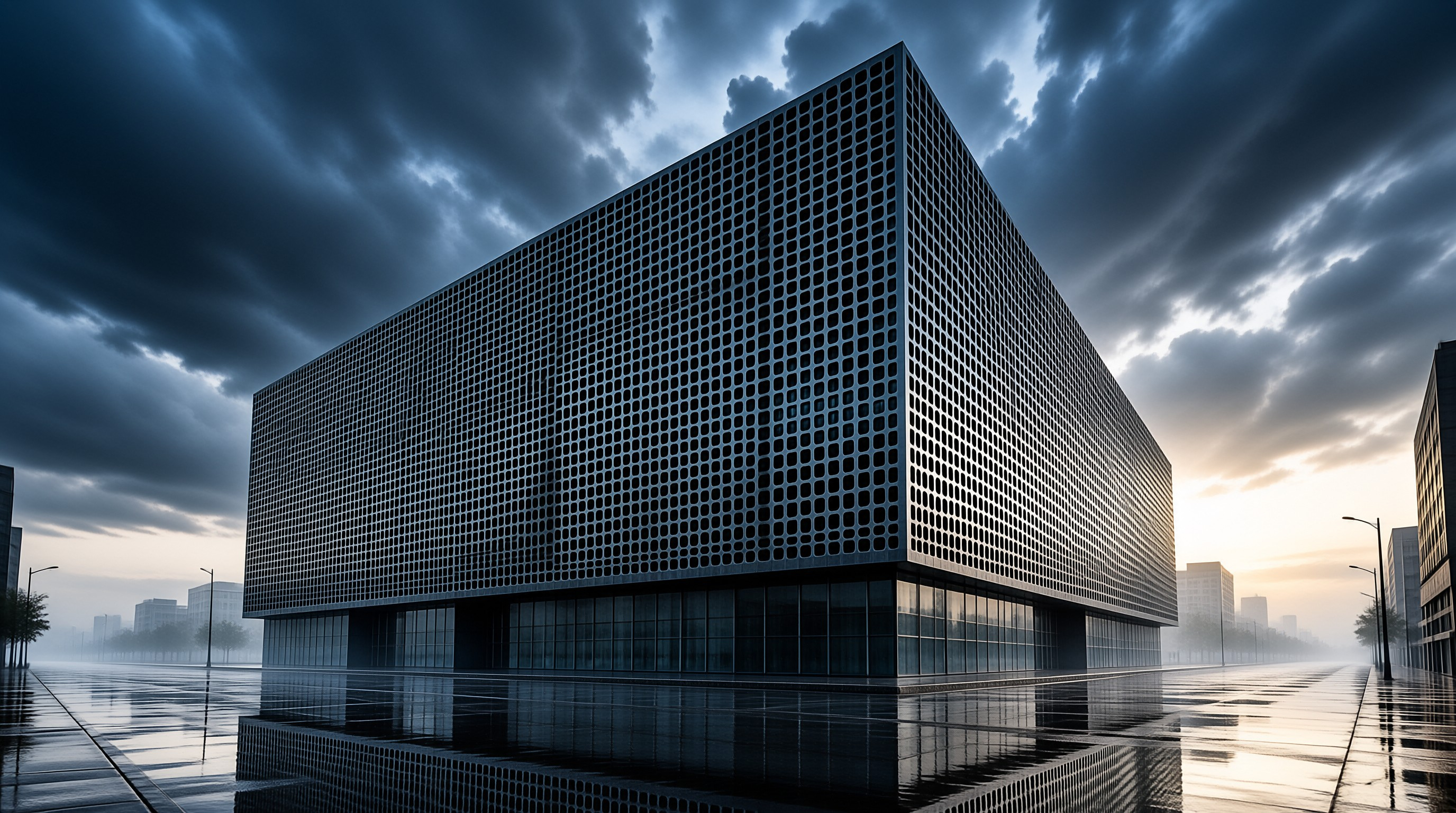 Modernist Cube Building
