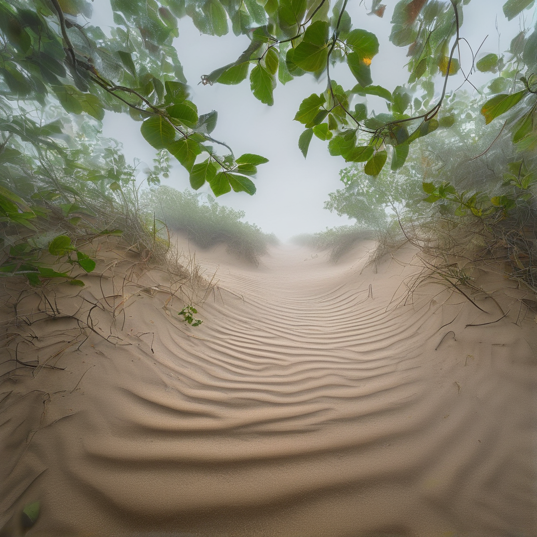 Misty Sandy Path