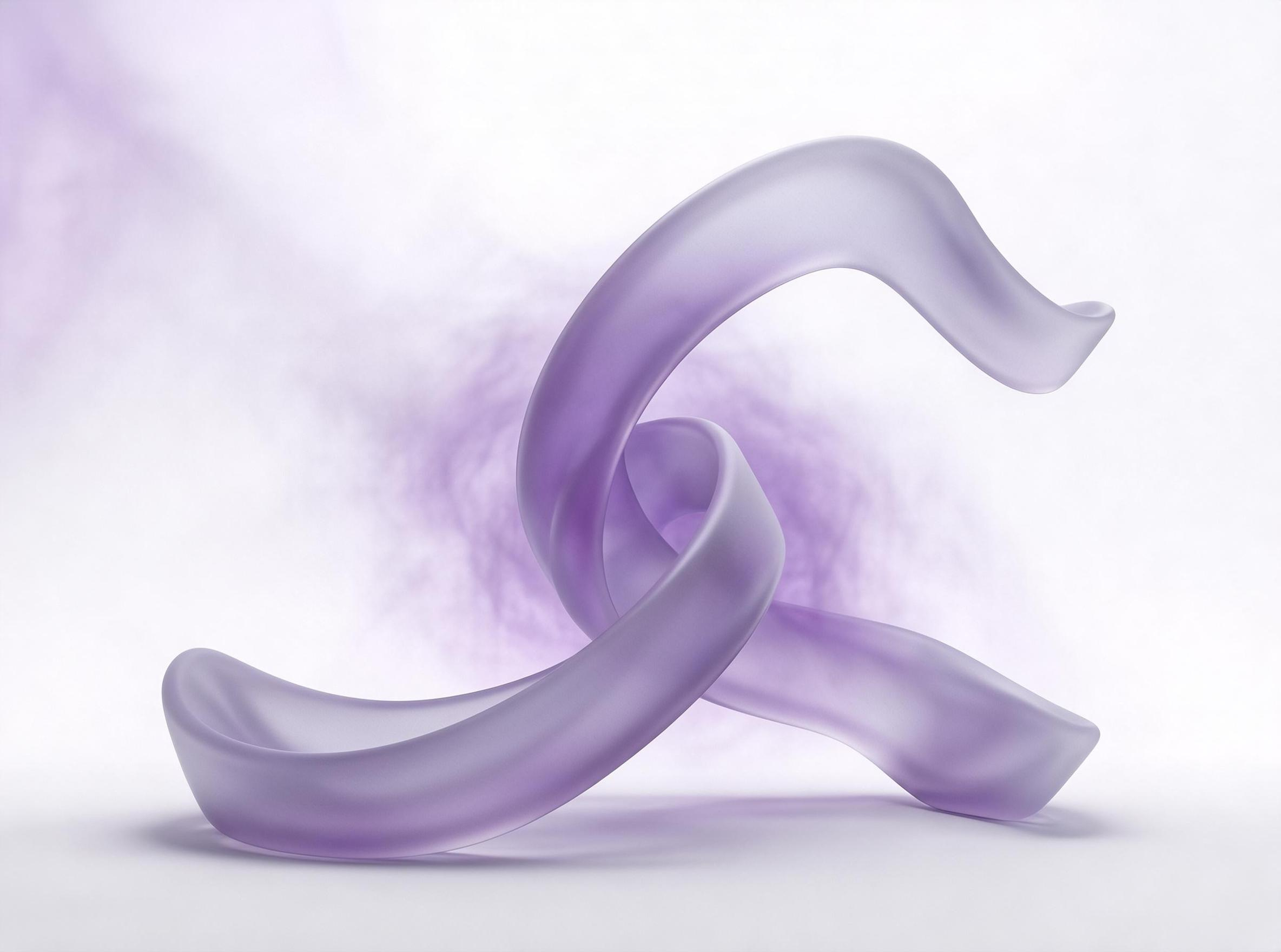 Abstract Purple Ribbon