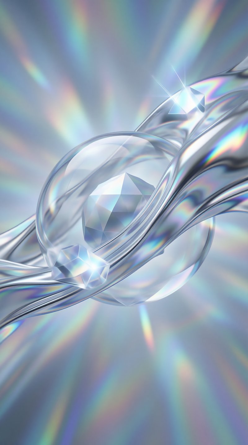 Iridescent Flowing Crystal