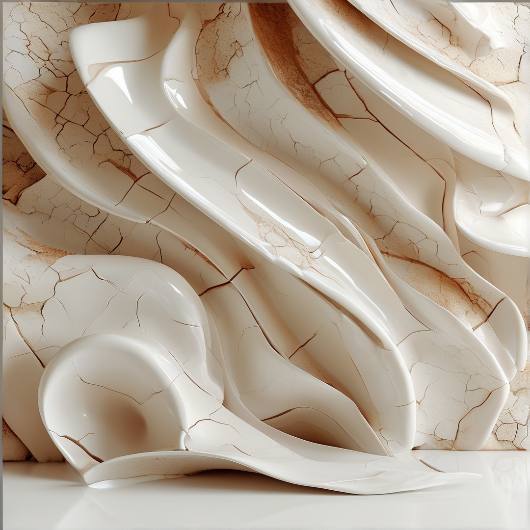 Abstract Cracked White Form