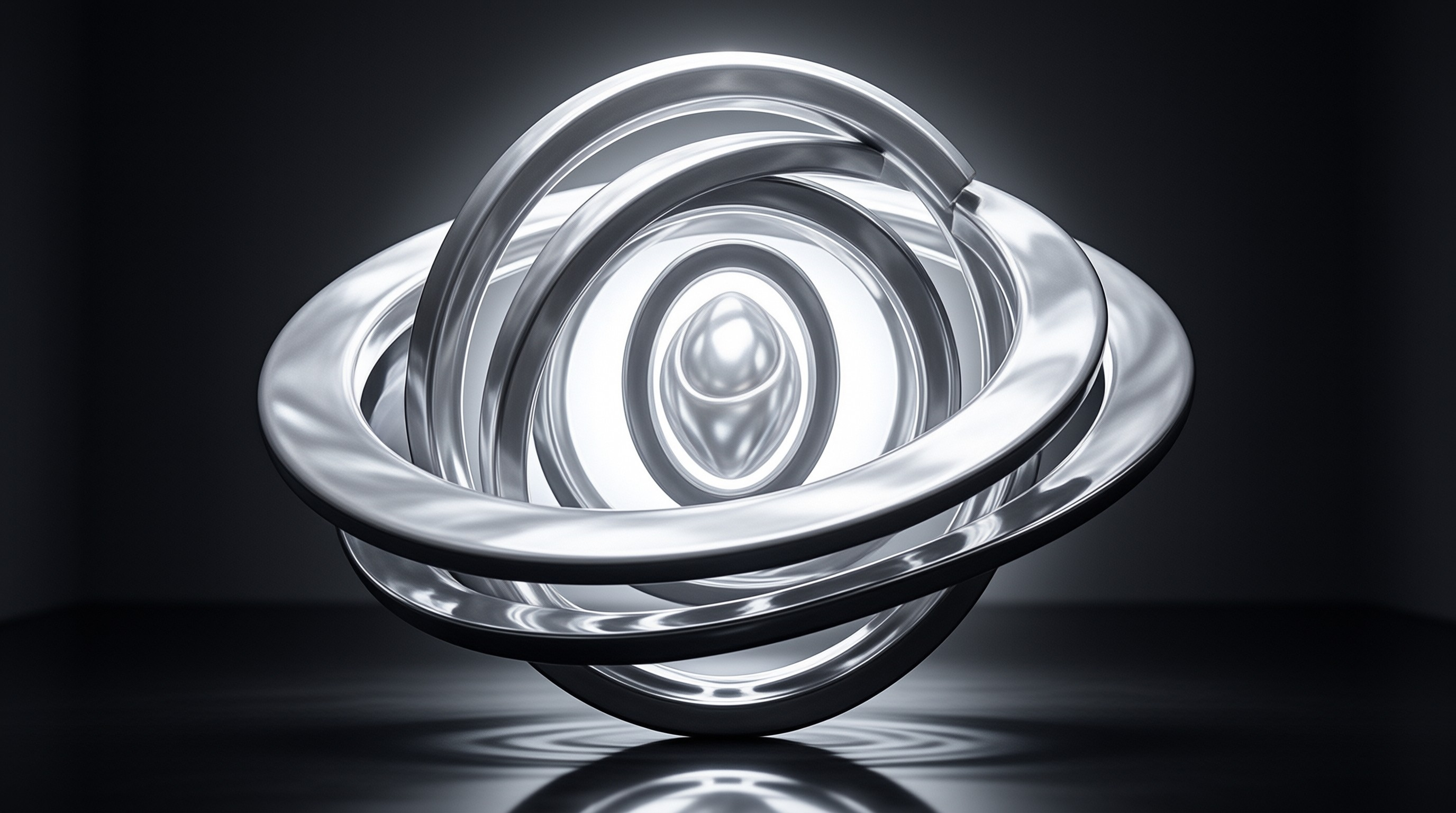 Shiny Chrome Sculpture