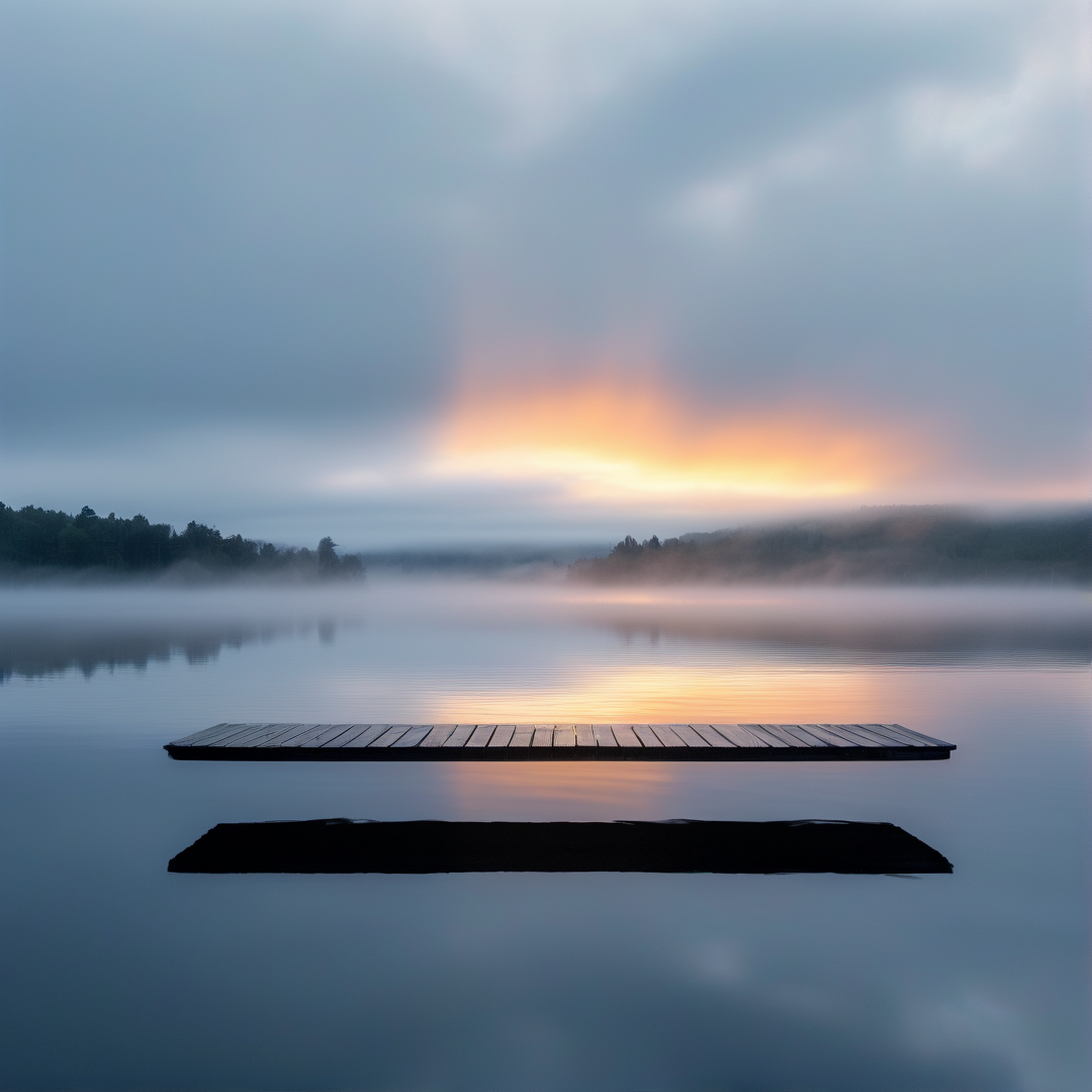 Serene Dawn Lake Scene