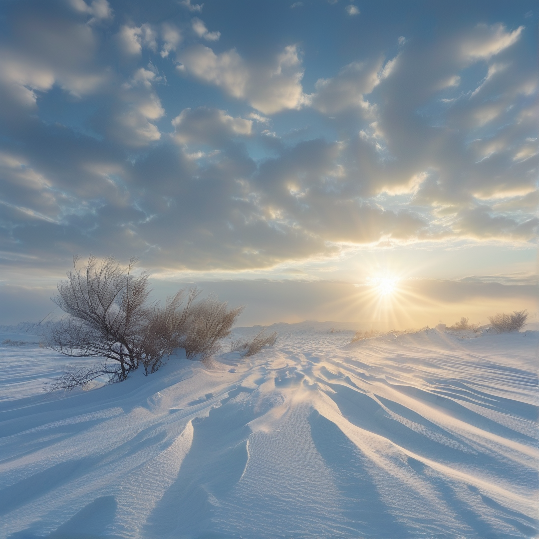 Winter Sunrise Snowscape