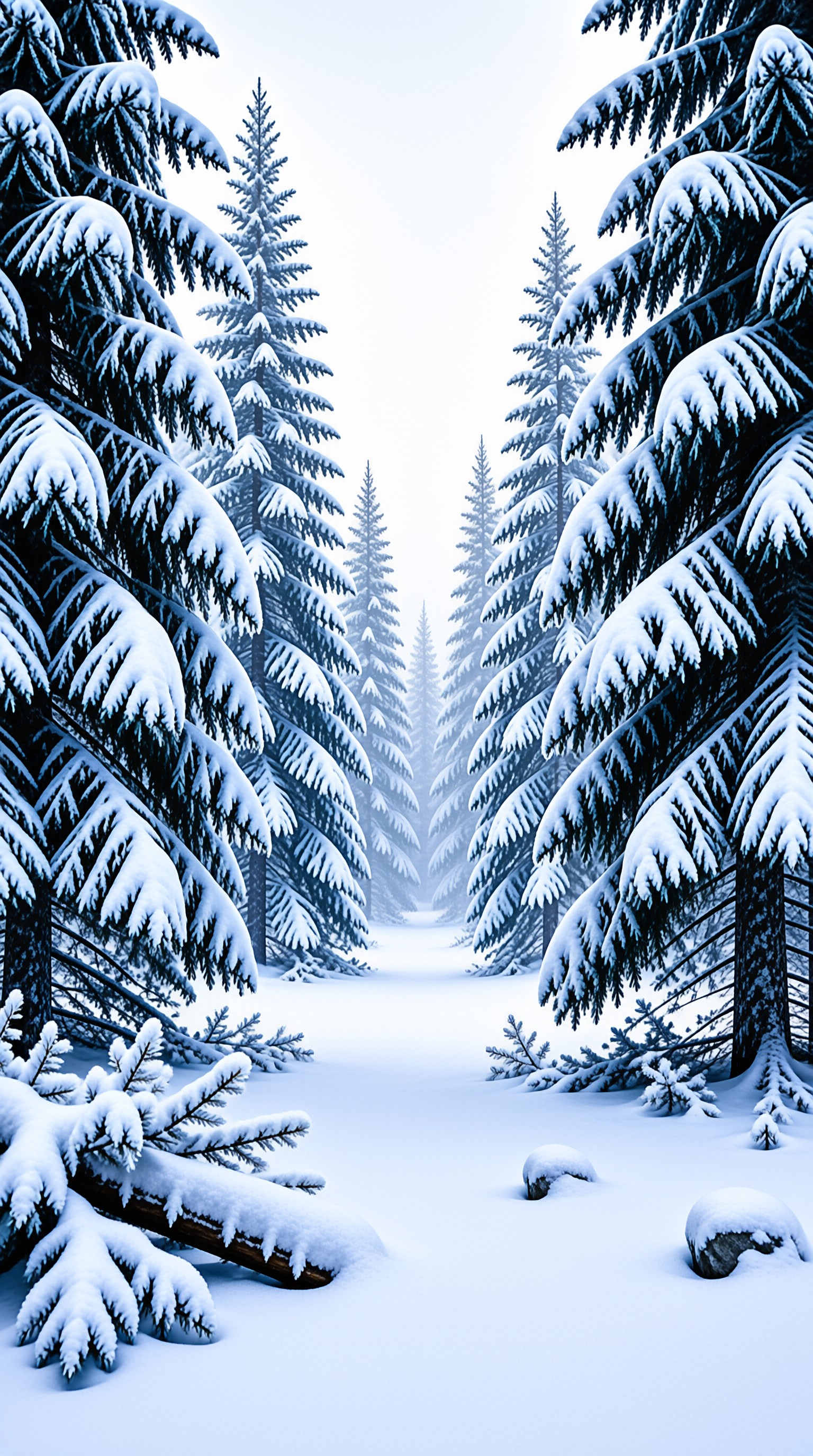 Snowy Forest Path
