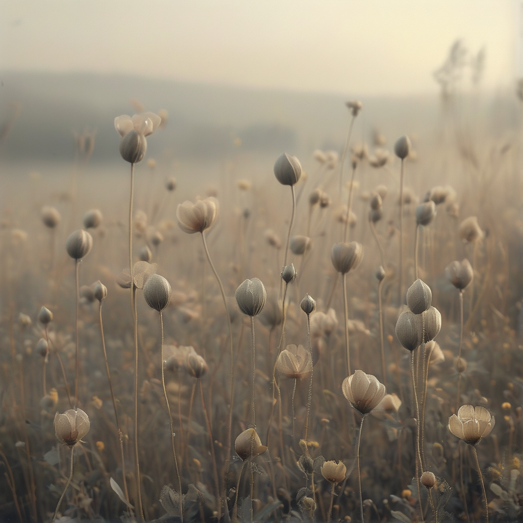 Misty Wildflower Meadow
