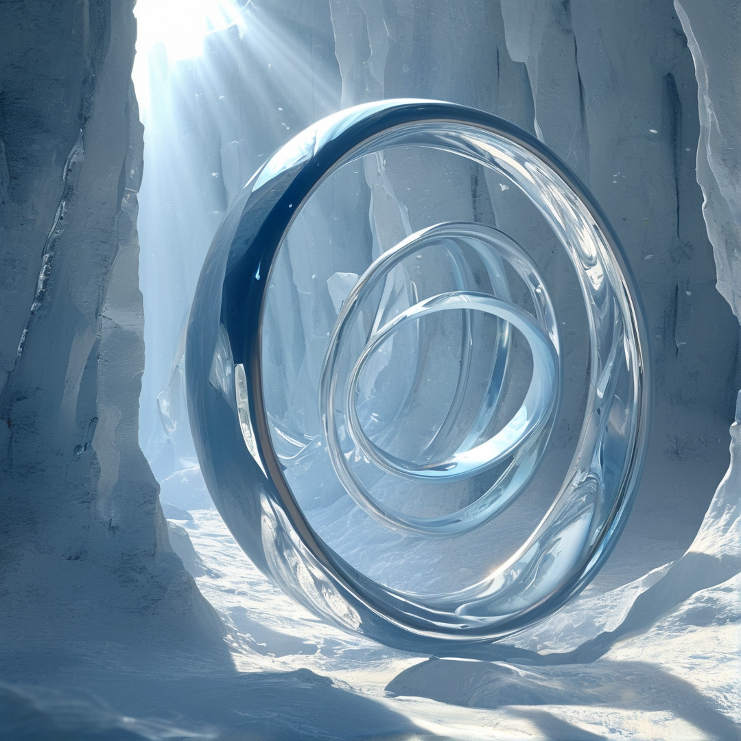 Surreal Glass Spiral in Cave