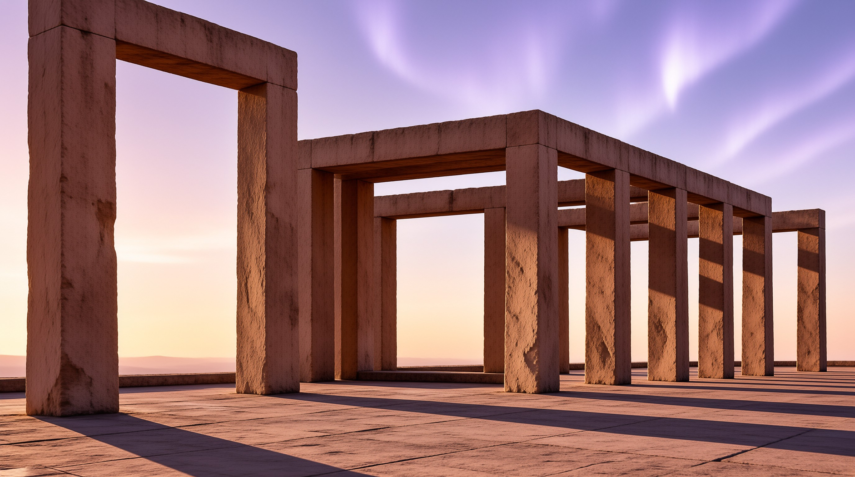 Stone Portals Under Twilight