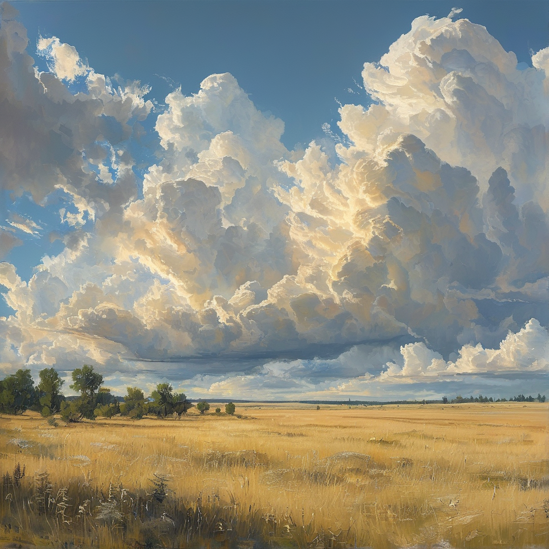 Golden Field And Dramatic Sky