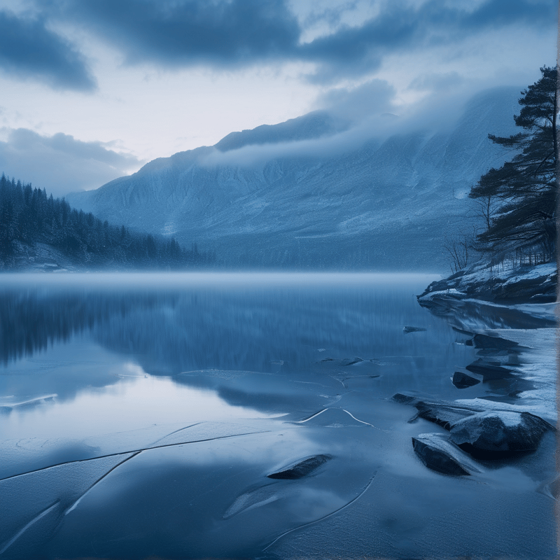 Winter Mountain Reflection
