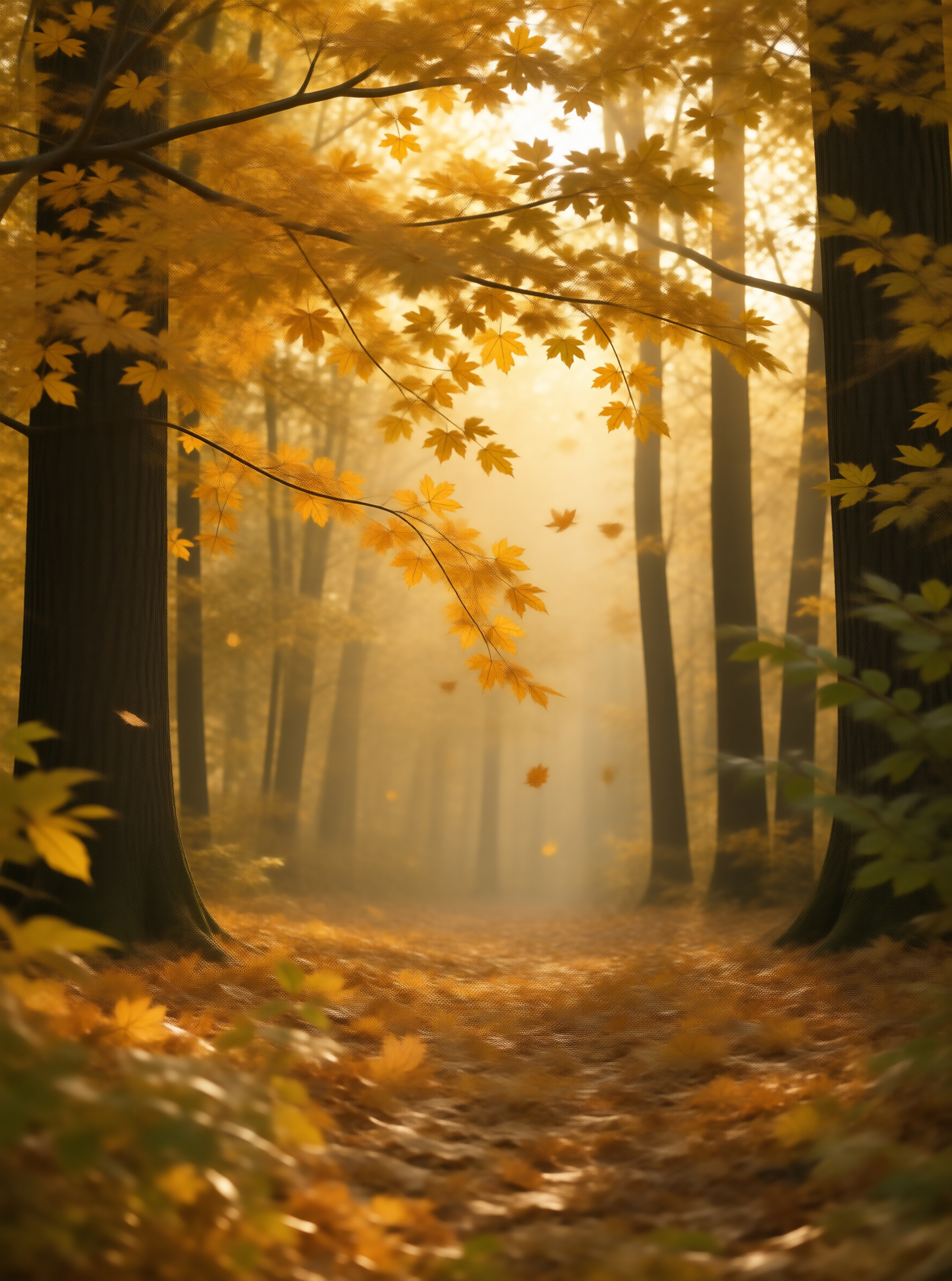 Golden Autumn Forest