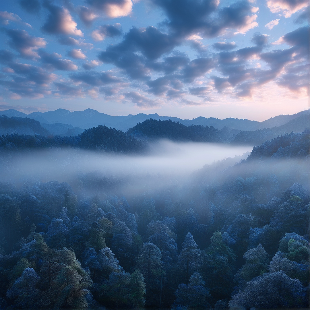 Misty Mountain Landscape
