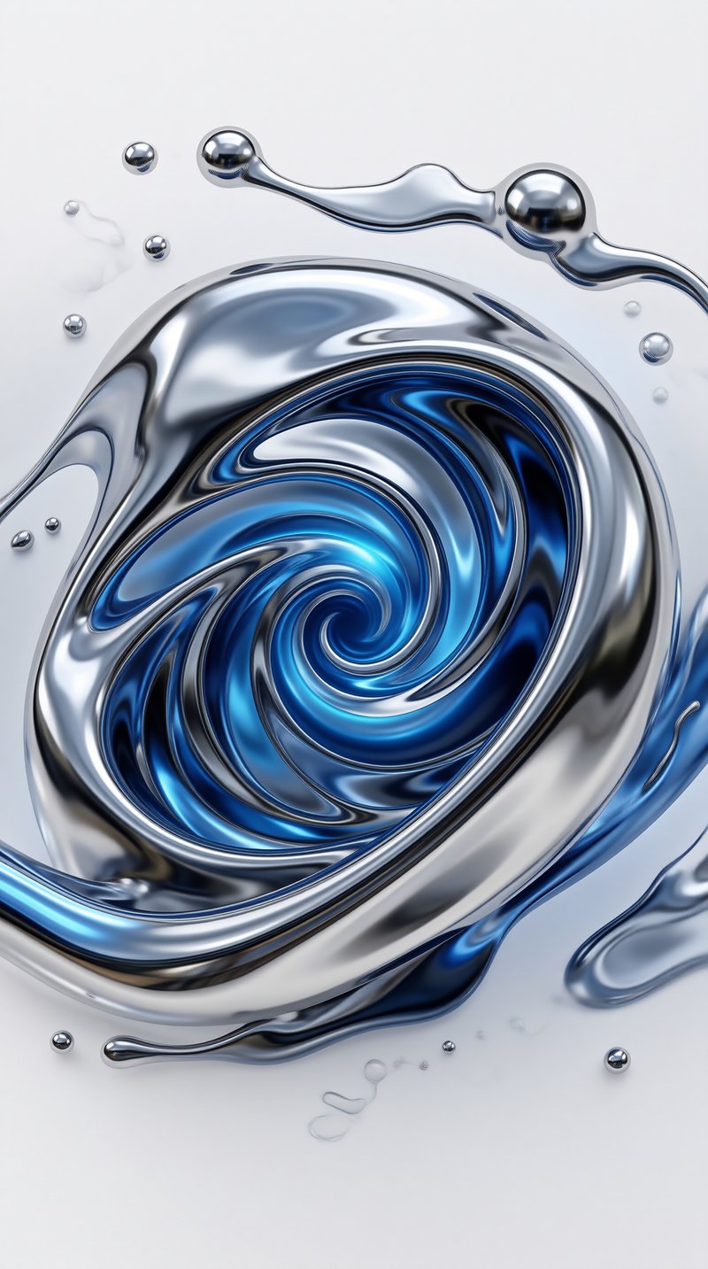 Metallic Liquid Spiral
