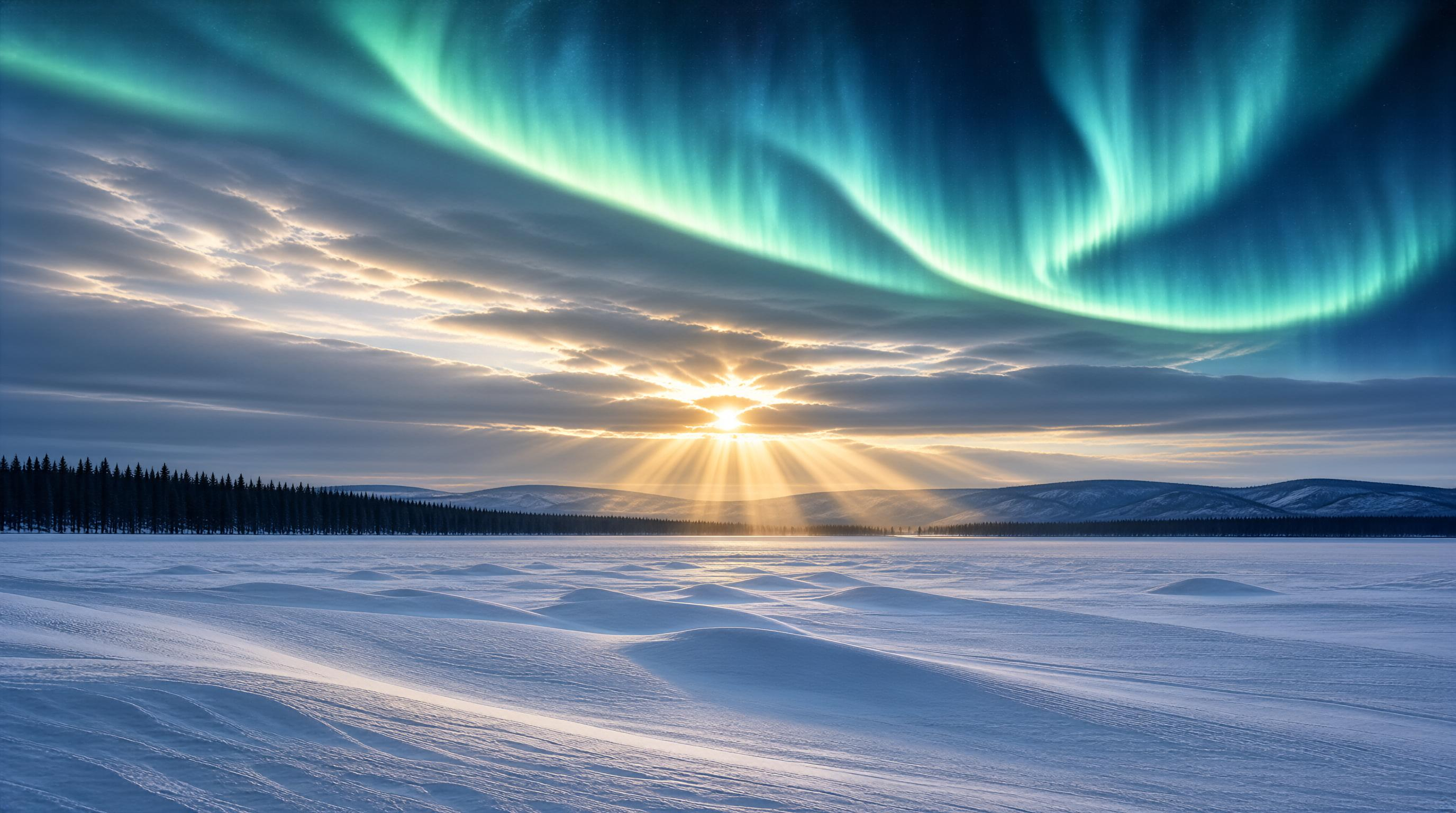 Winter Aurora Borealis