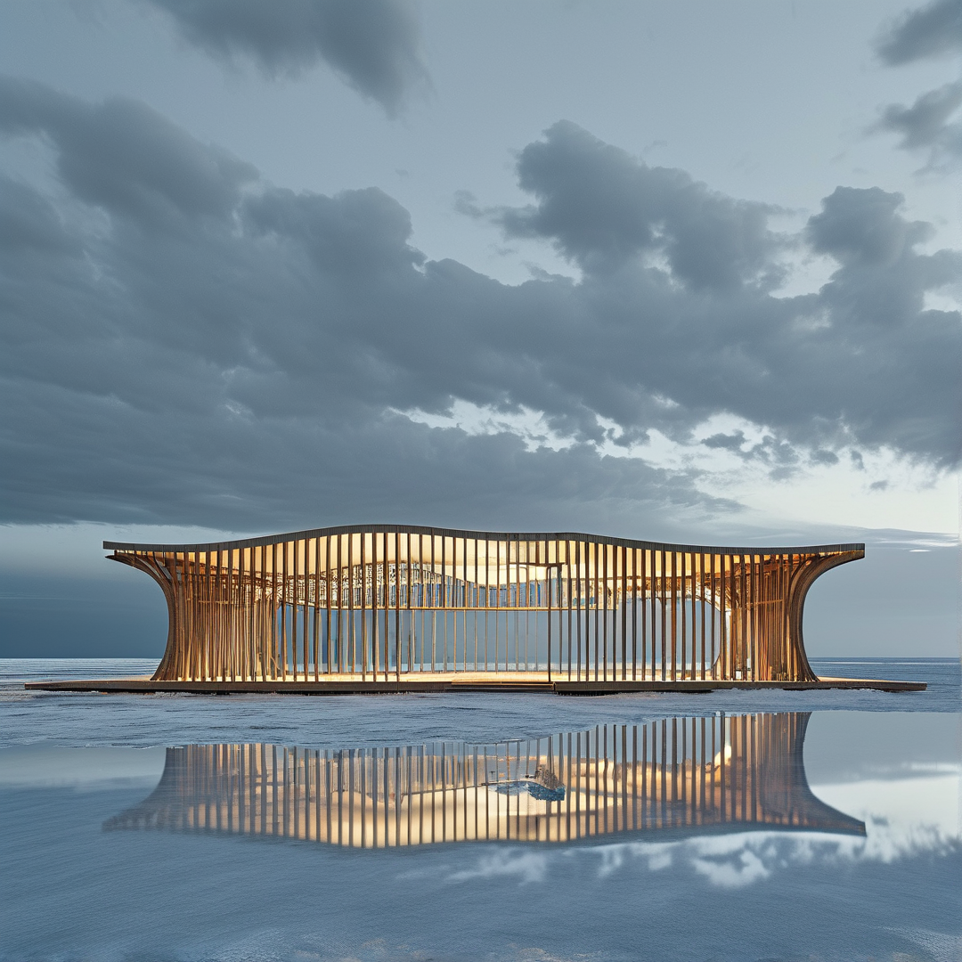Floating Wooden Pavilion