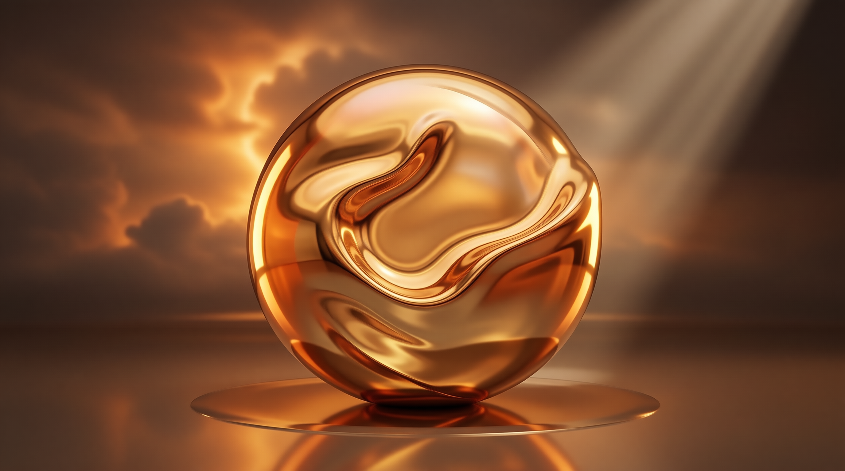 Liquid Gold Sphere