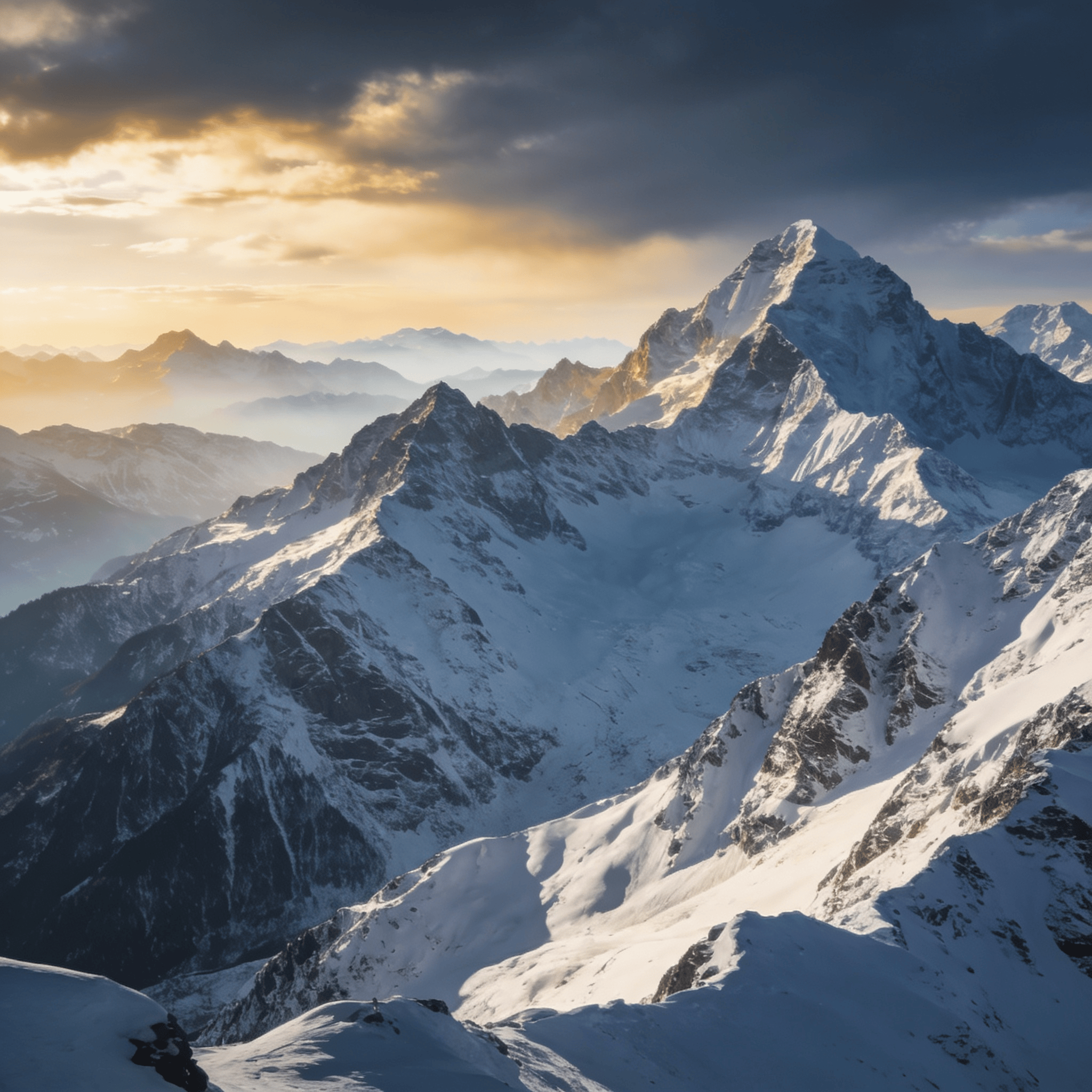Majestic Mountain Range at Dawn