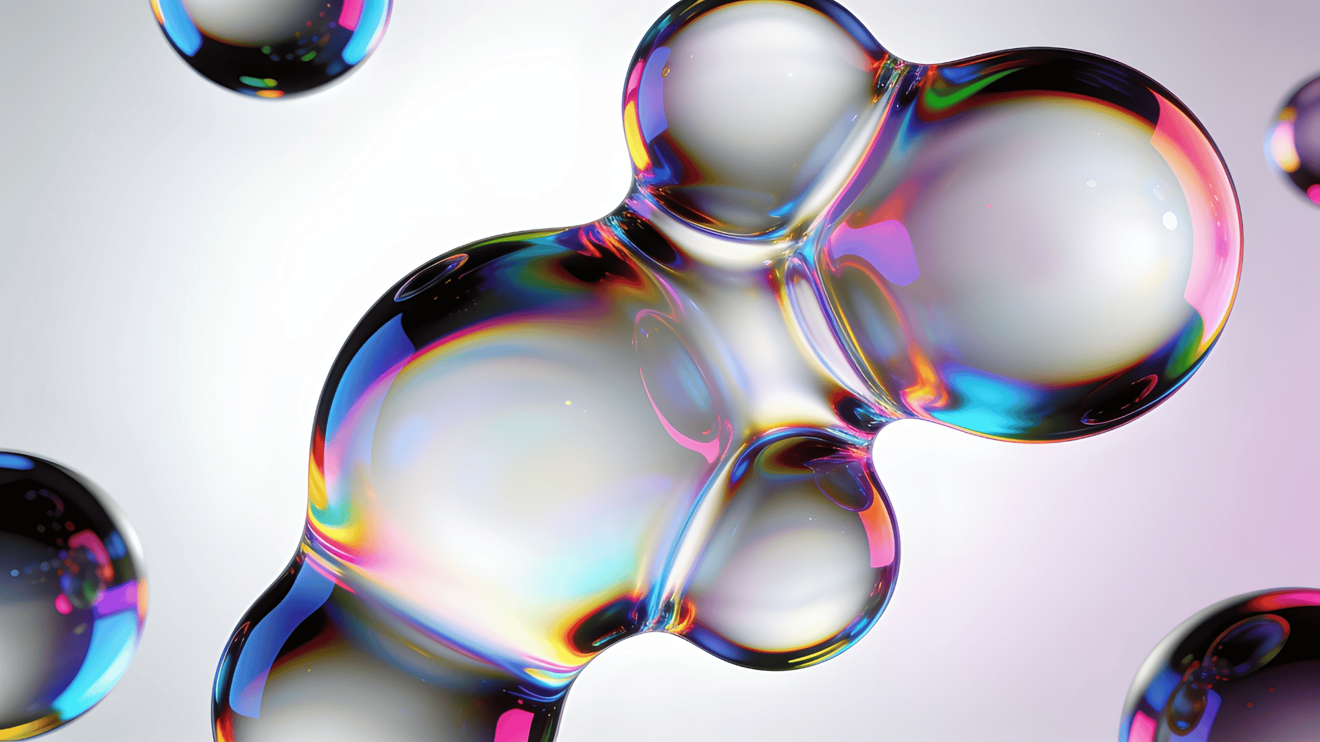 Neon Fluid Blob