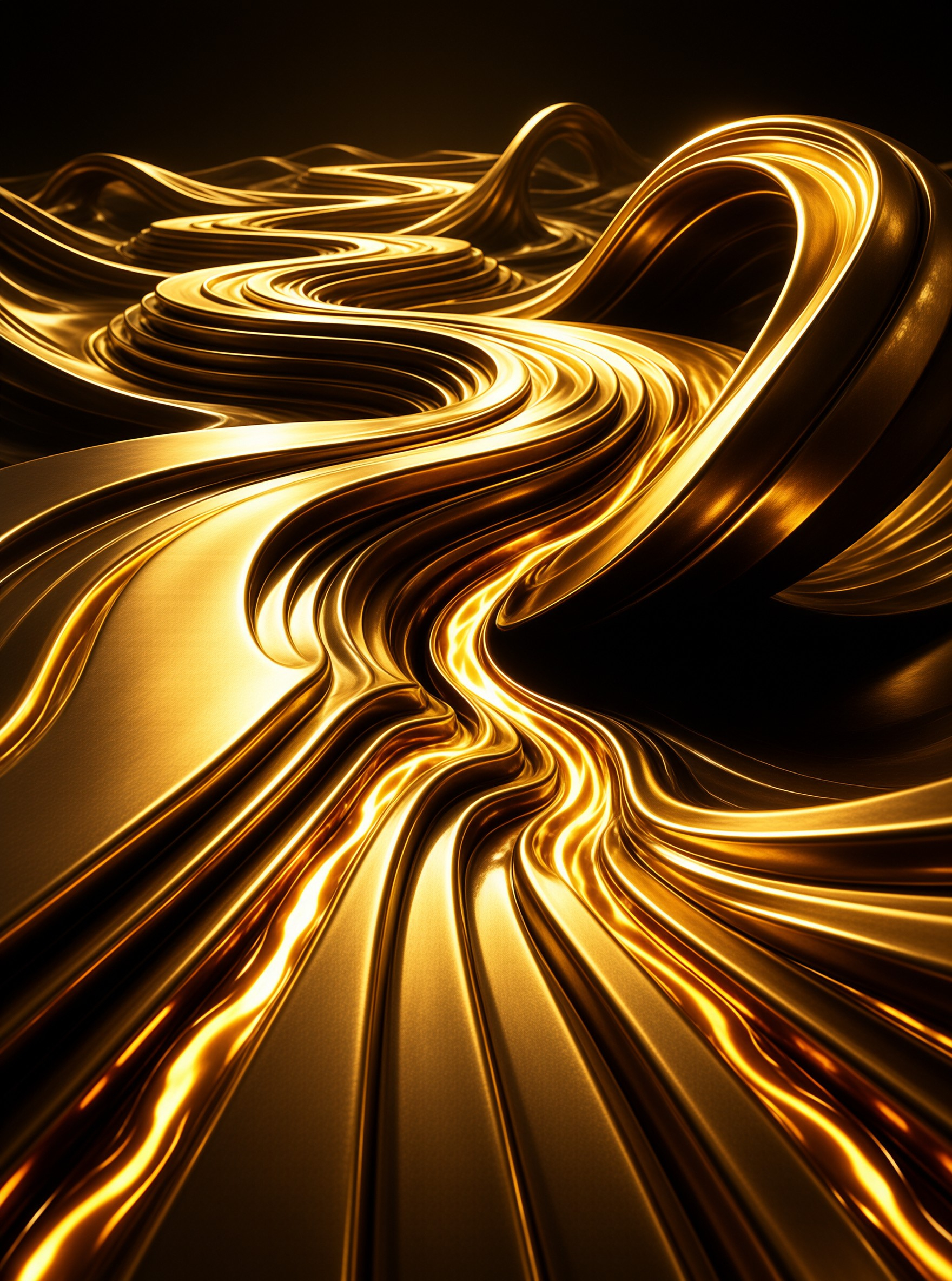 Golden Flowing Liquid