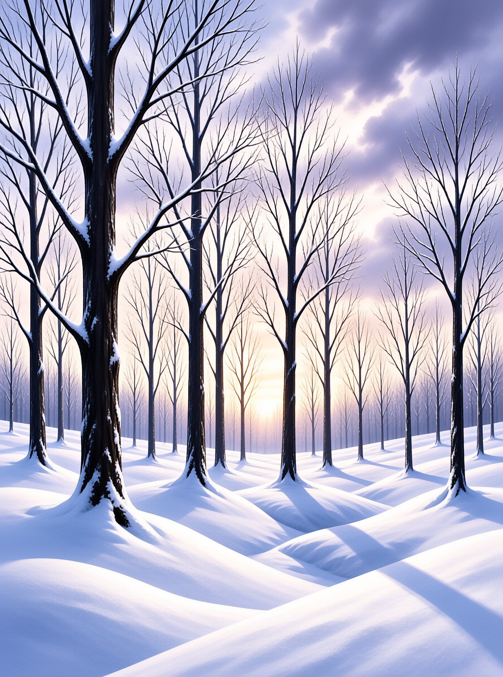 Winter Forest Sunrise