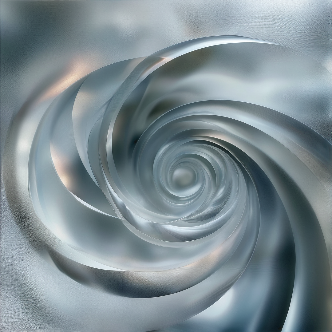 Abstract Silver Spiral
