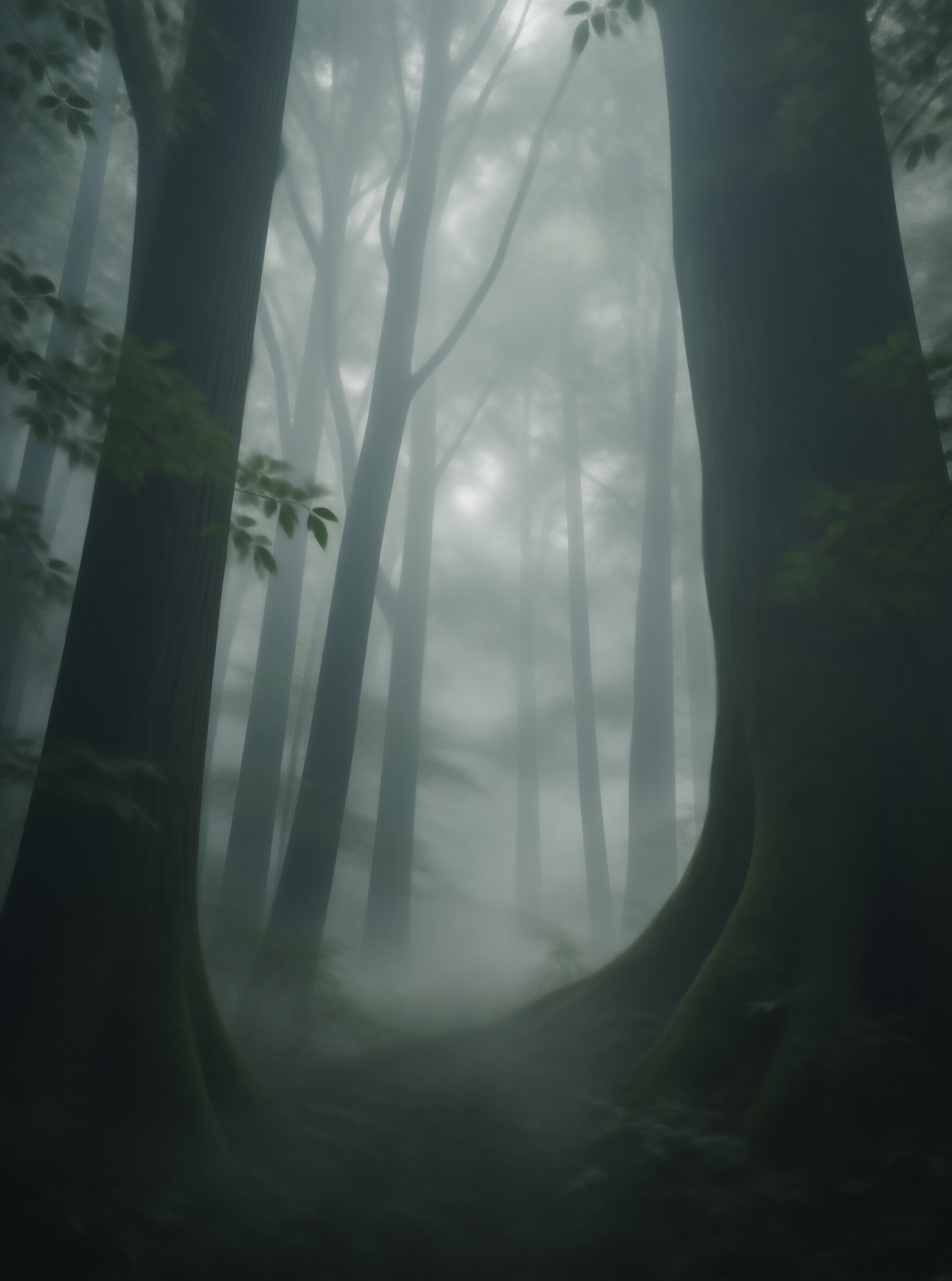 Sunbeam Misty Forest Landscape