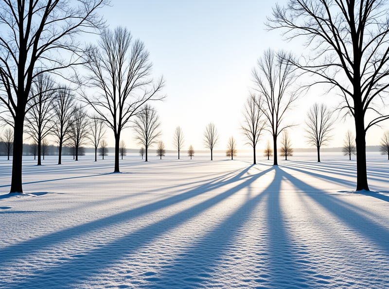 Snowy Landscape and Shadows