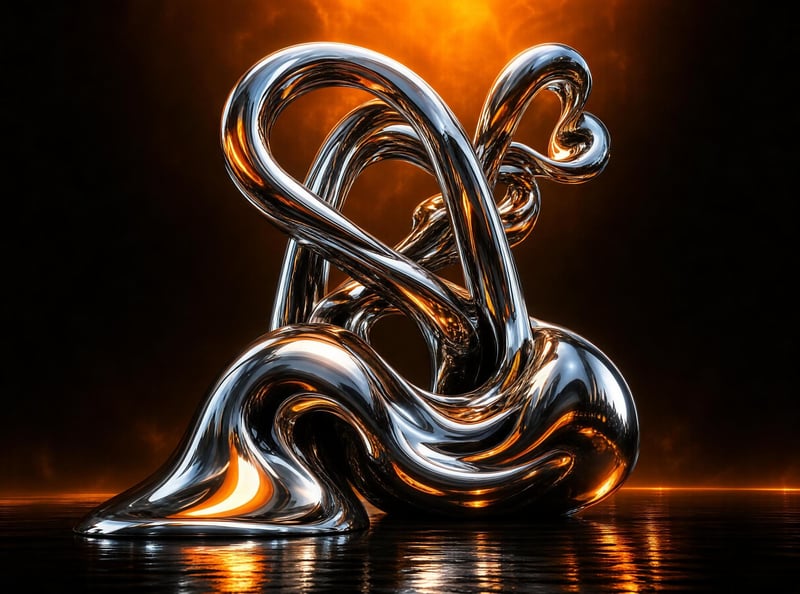 Liquid Chrome Sculpture