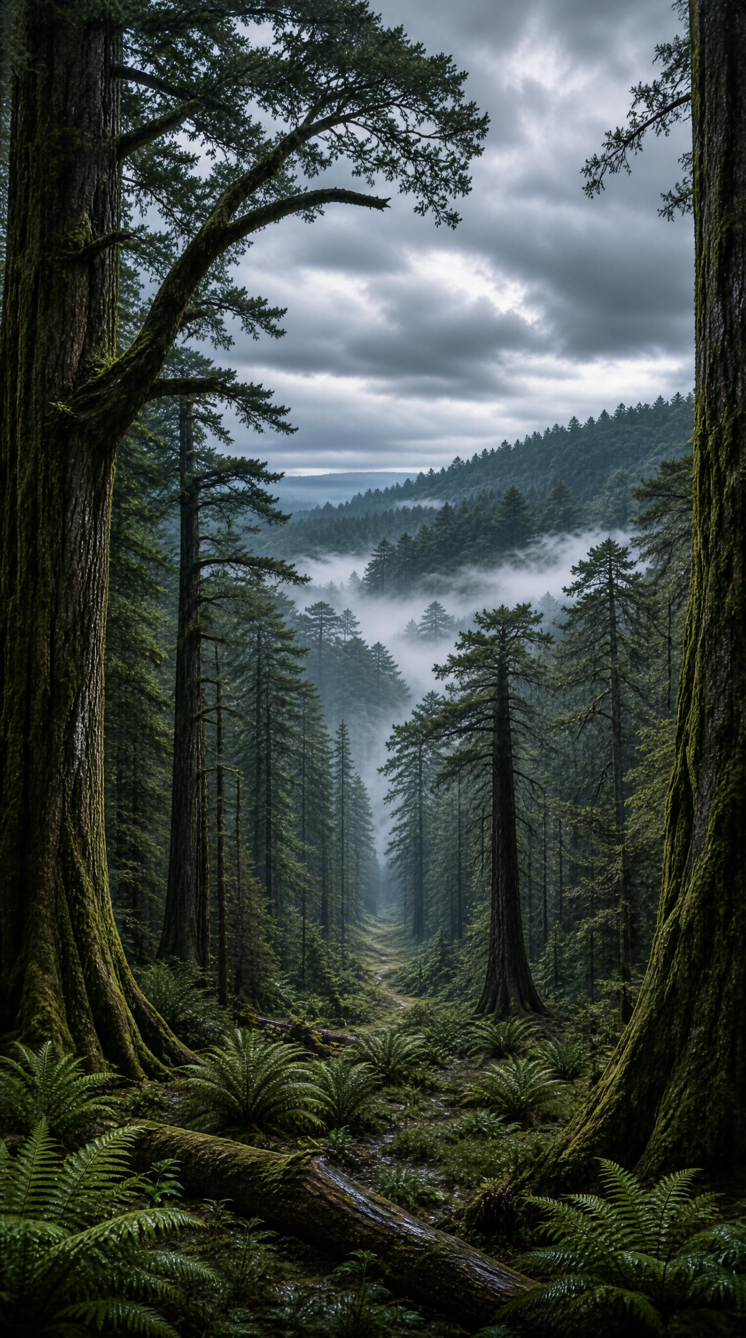 Misty Forest Valley