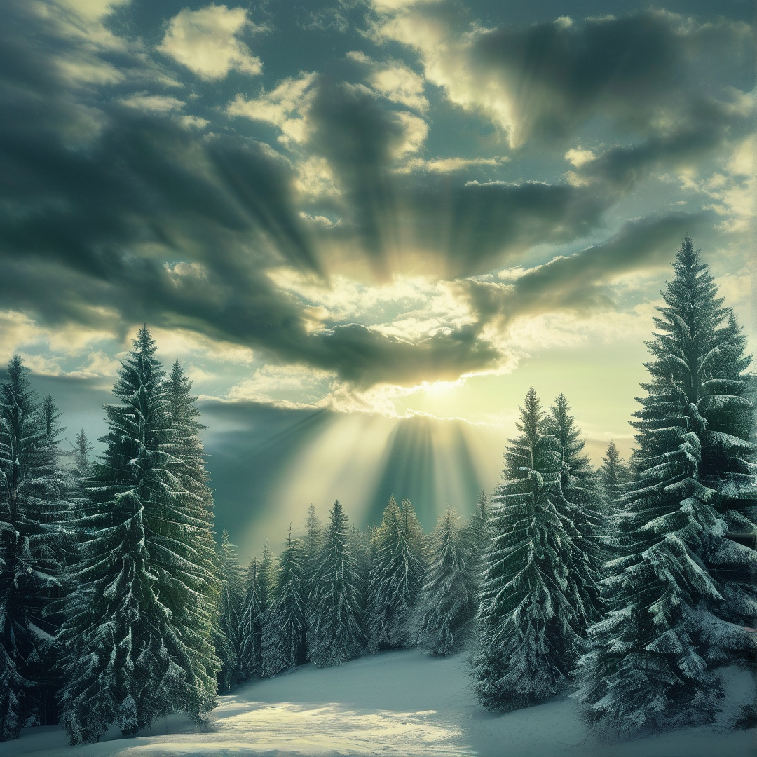 Winter Forest Sunrise